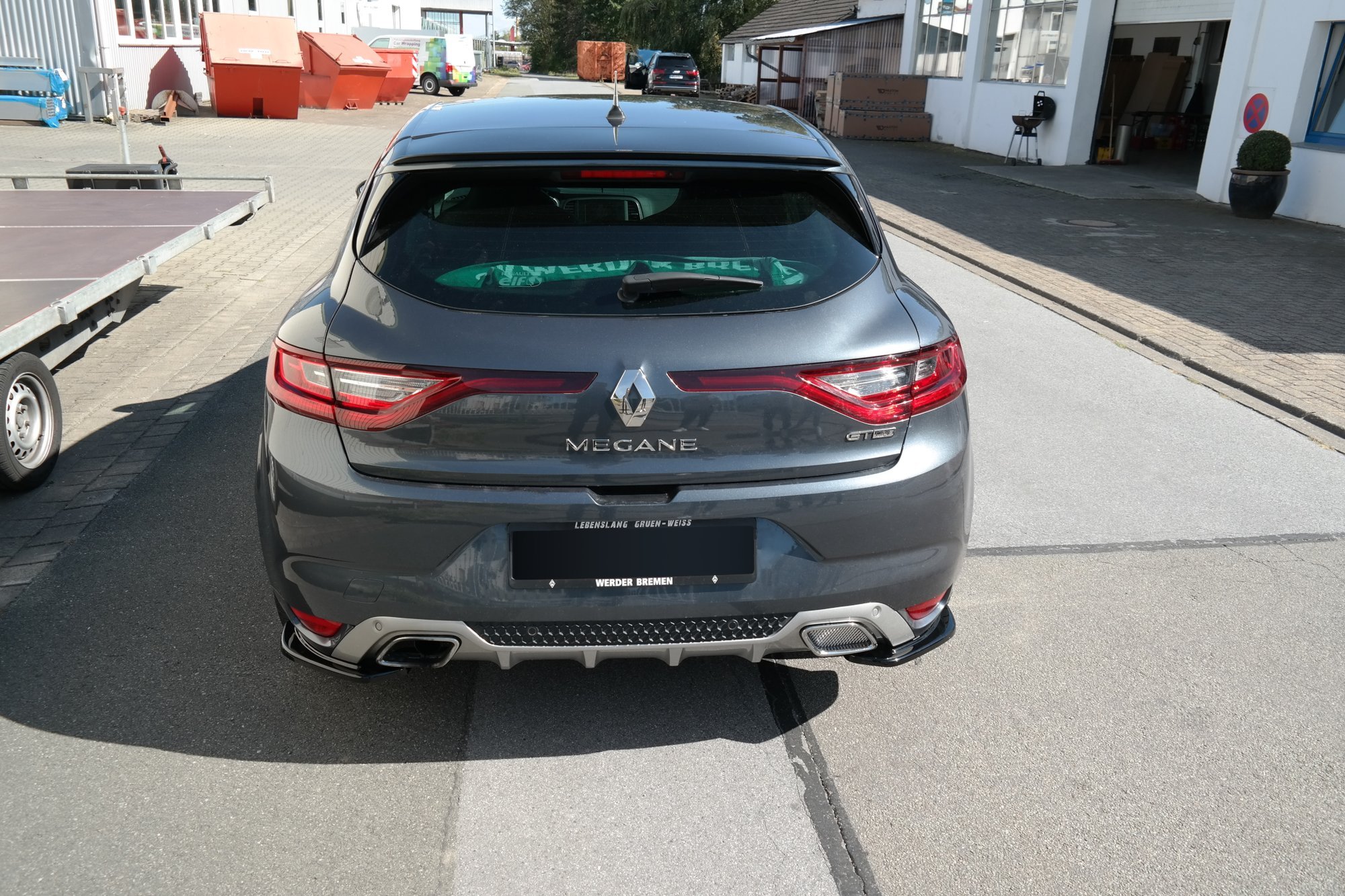 Street+ Heck Ansatz Flaps passend für Renault Megane Mk.4 GT-Line schwarz Hochglanz