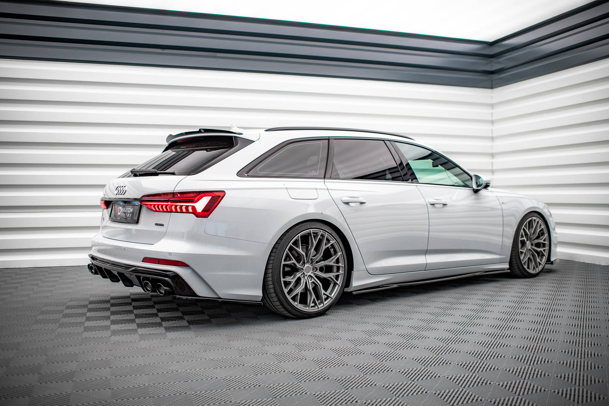 Seitenschweller Ansatz für Audi A6 S-Line / S6 C8 / C8 Facelift schwarz Hochglanz