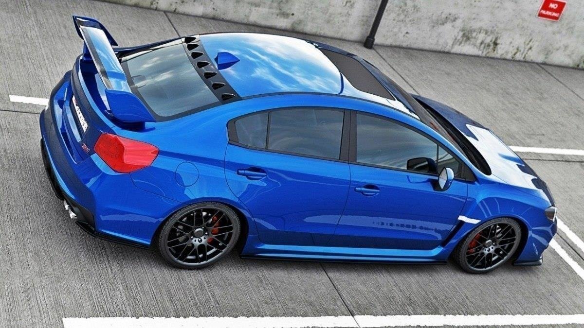 Street+ Seitenschweller Leisten V.1 passend für Subaru Impreza WRX STI MK4 schwarz Hochglanz
