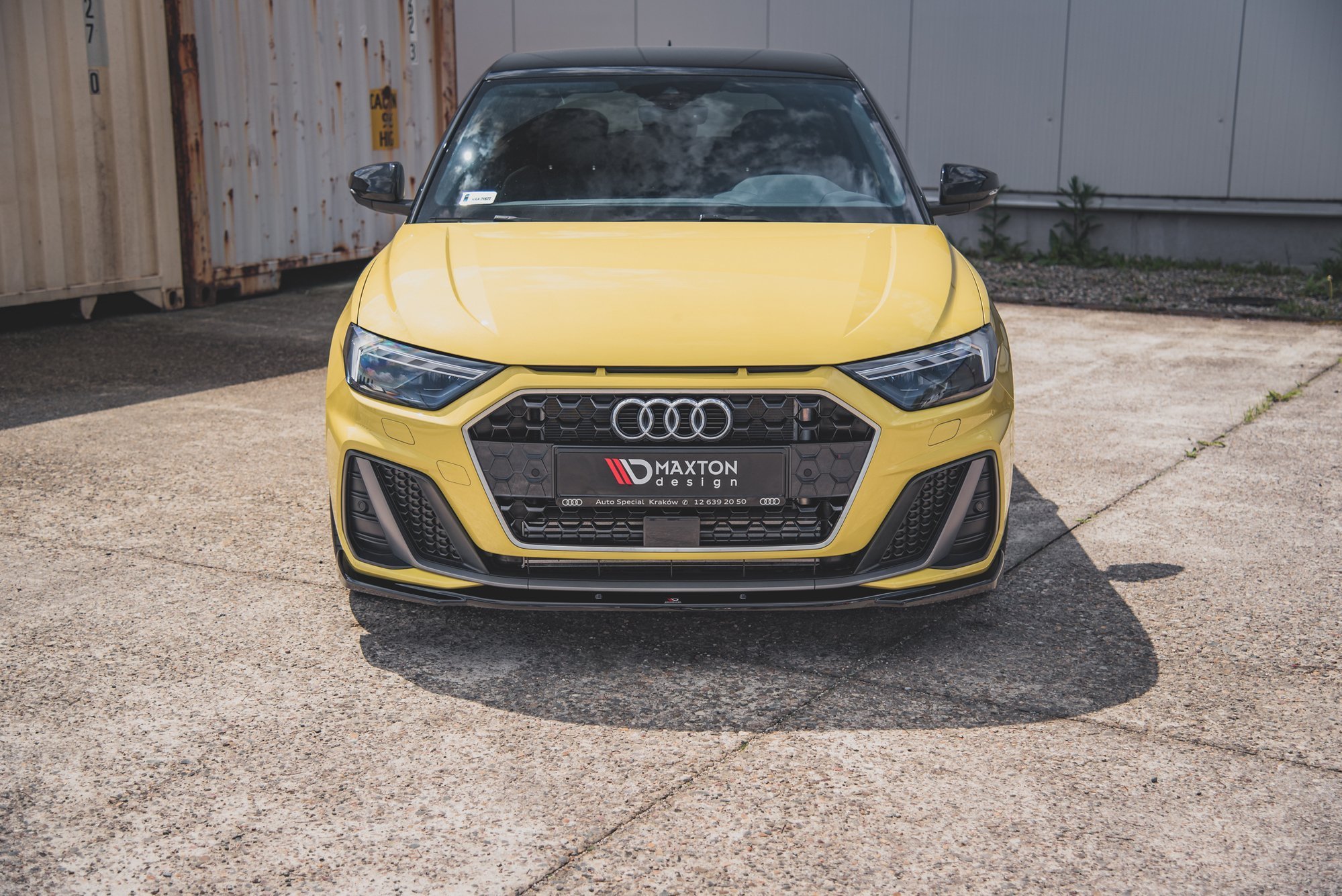 Front Ansatz V.2 für Audi A1 S-Line GB schwarz Hochglanz