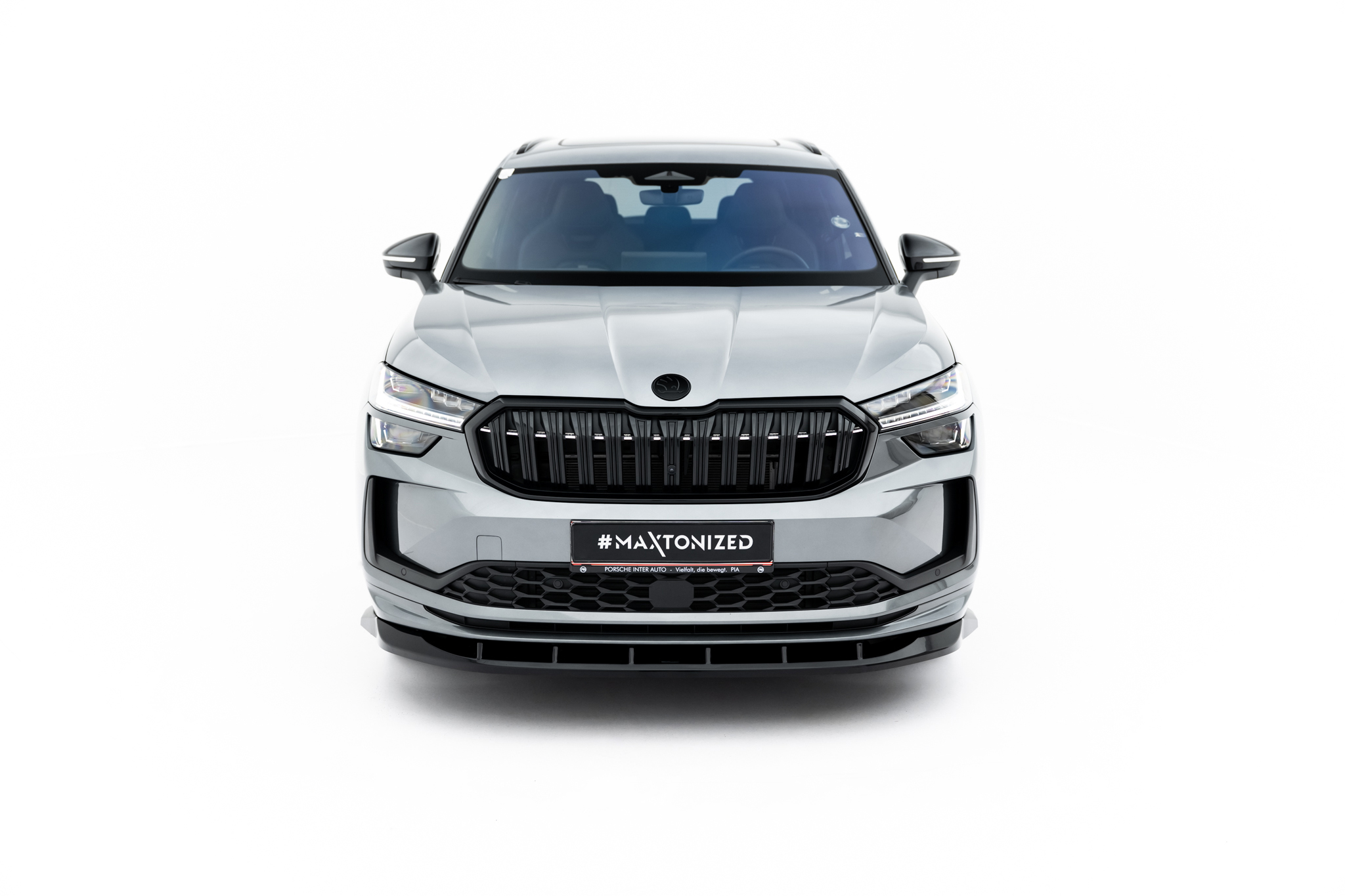 Street+ Spoilerlippe Front Ansatz V.2 passend für Skoda Kodiaq Sportline Mk2 schwarz Hochglanz