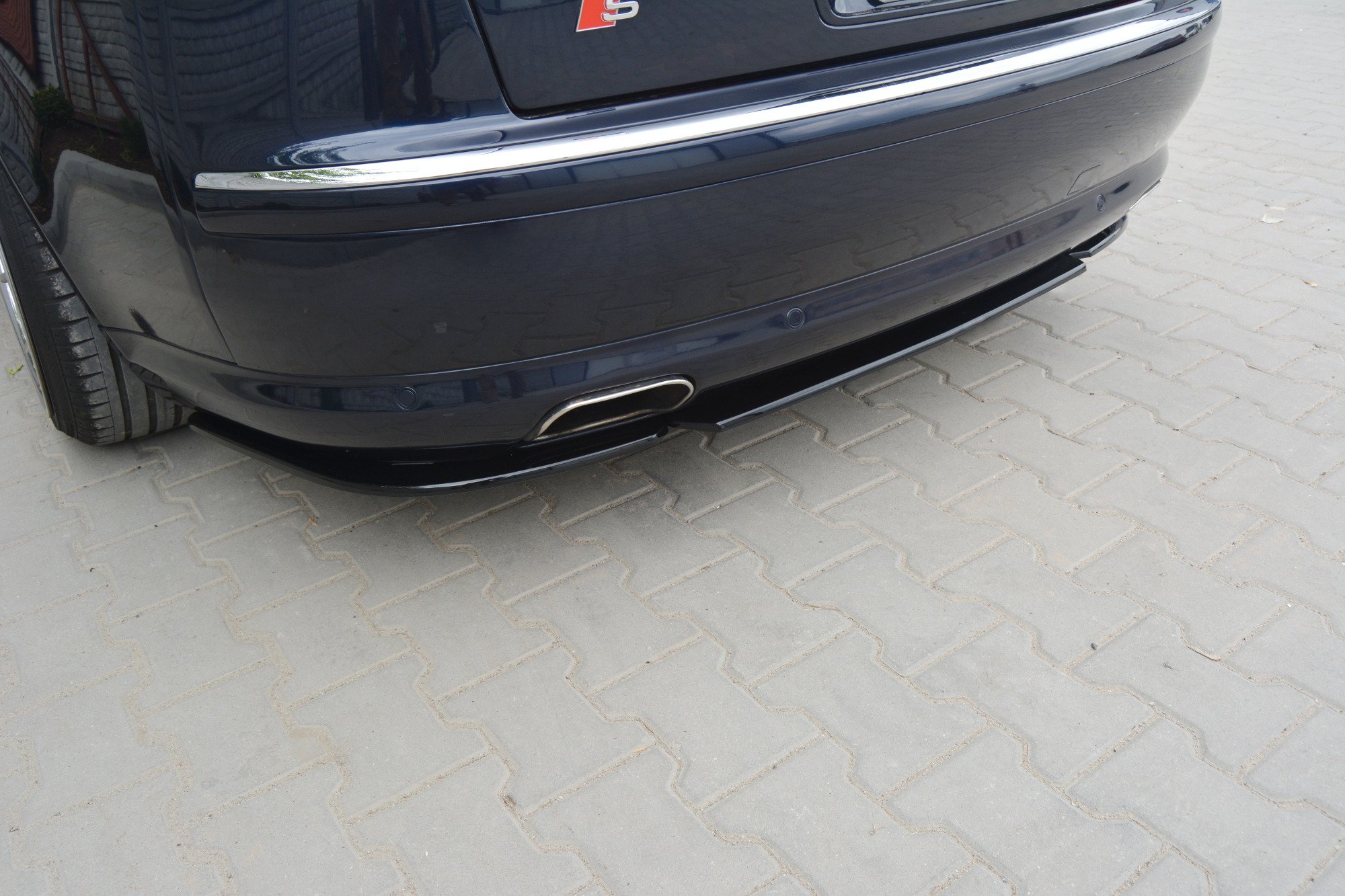 Heckansatz Audi A8 W12 D3 schwarz Hochglanz
