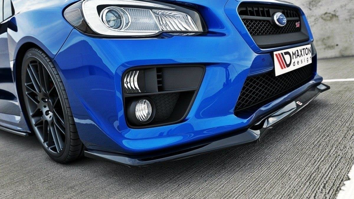 Street+ Spoilerlippe Front Ansatz passend für Subaru Impreza MK4 WRX STI V.1 schwarz Hochglanz