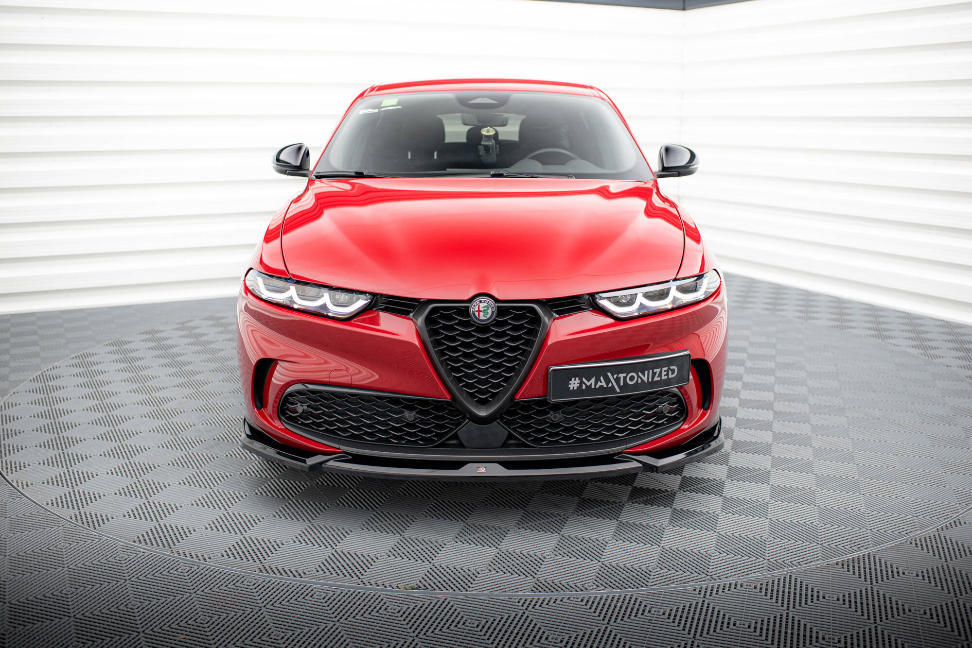 Street+ Spoilerlippe Front Ansatz V.1 passend für Alfa Romeo Tonale Mk1 schwarz Hochglanz