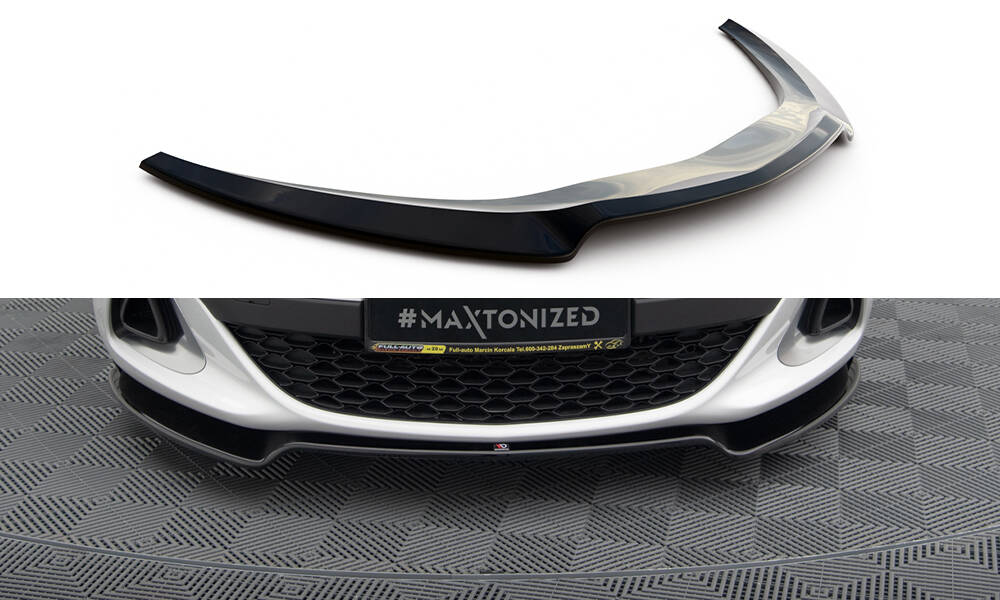 Street+ Spoilerlippe Front Ansatz passend für Opel Astra J OPC/VXR schwarz Hochglanz