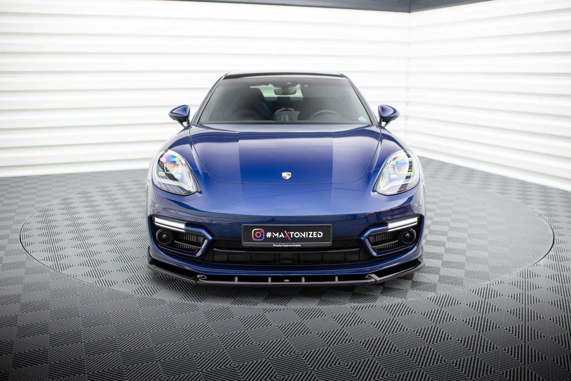 Street+ Spoilerlippe Front Ansatz passend für Porsche Panamera GTS Sport Turismo 971 FL schwarz Hochglanz