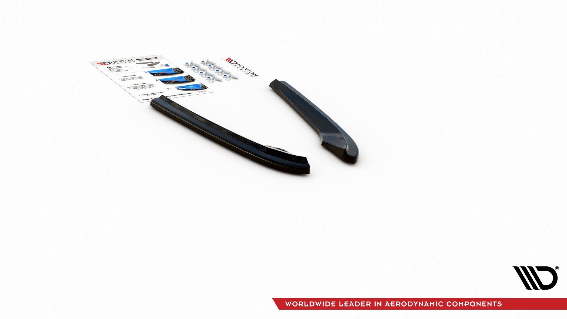 Heck Ansatz Flaps Diffusor für Audi S4 / A4 S-Line B8 Limousine schwarz Hochglanz