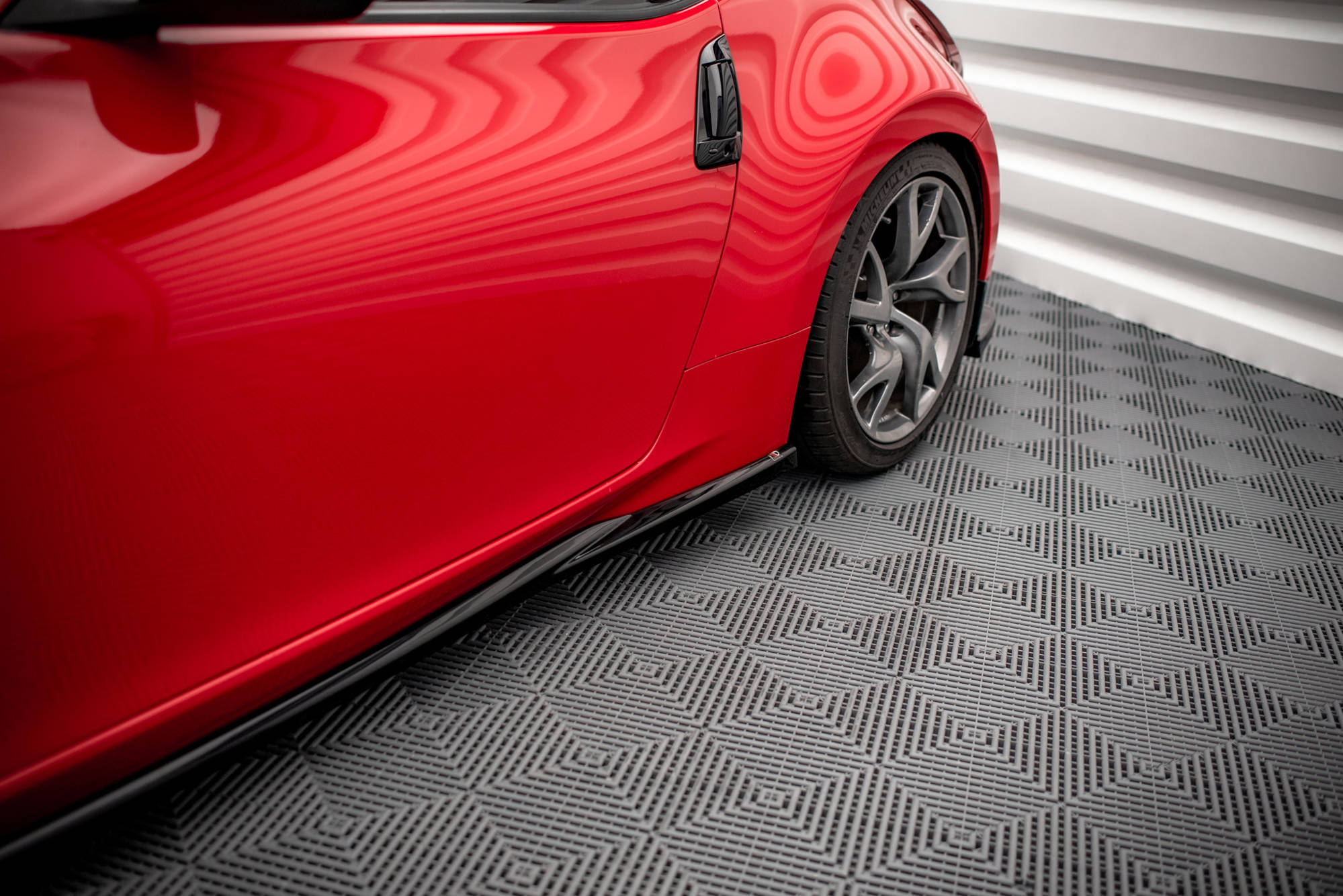 Street+ Seitenschweller Leisten V.2 passend für Nissan 370Z schwarz Hochglanz