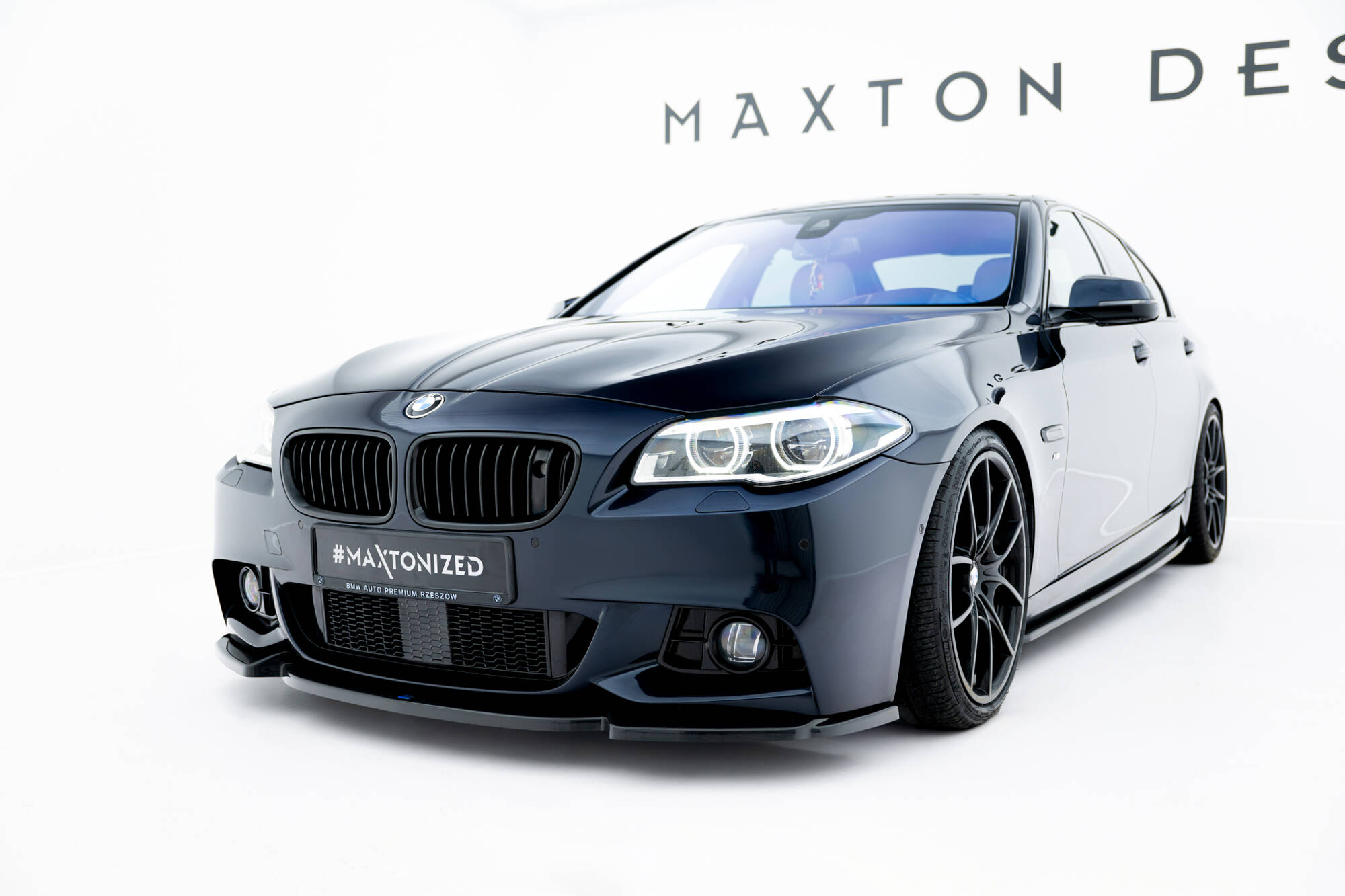 Street+ Spoilerlippe Front Ansatz V.3 passend für BMW 5er F10/F11 M-Paket schwarz Hochglanz