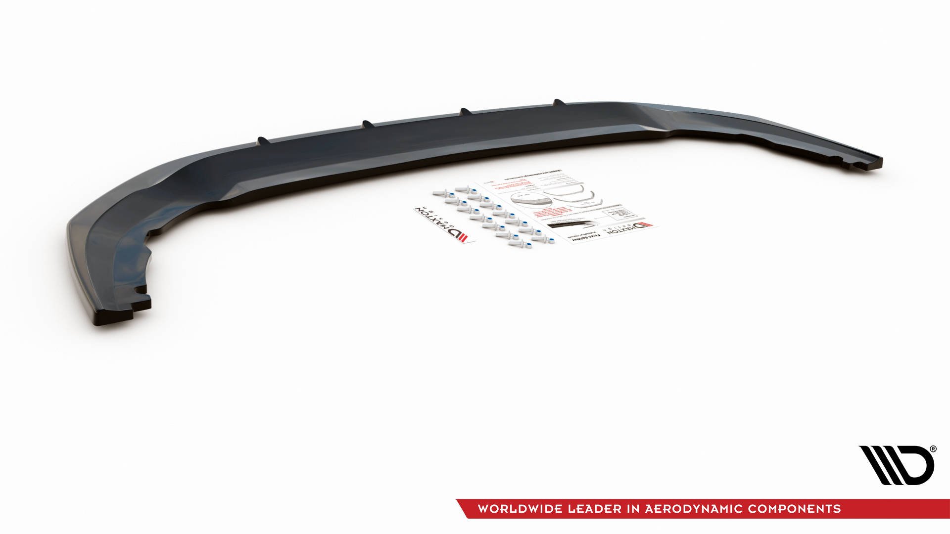 Street+ Spoilerlippe Front Ansatz V.4 passend für VW Golf GTI Clubsport Mk8 schwarz Hochglanz