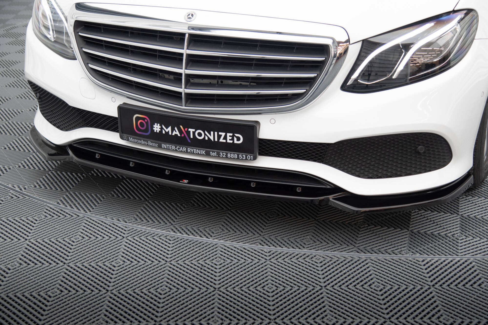 Street+ Spoilerlippe Front Ansatz passend für Mercedes E W213 schwarz Hochglanz