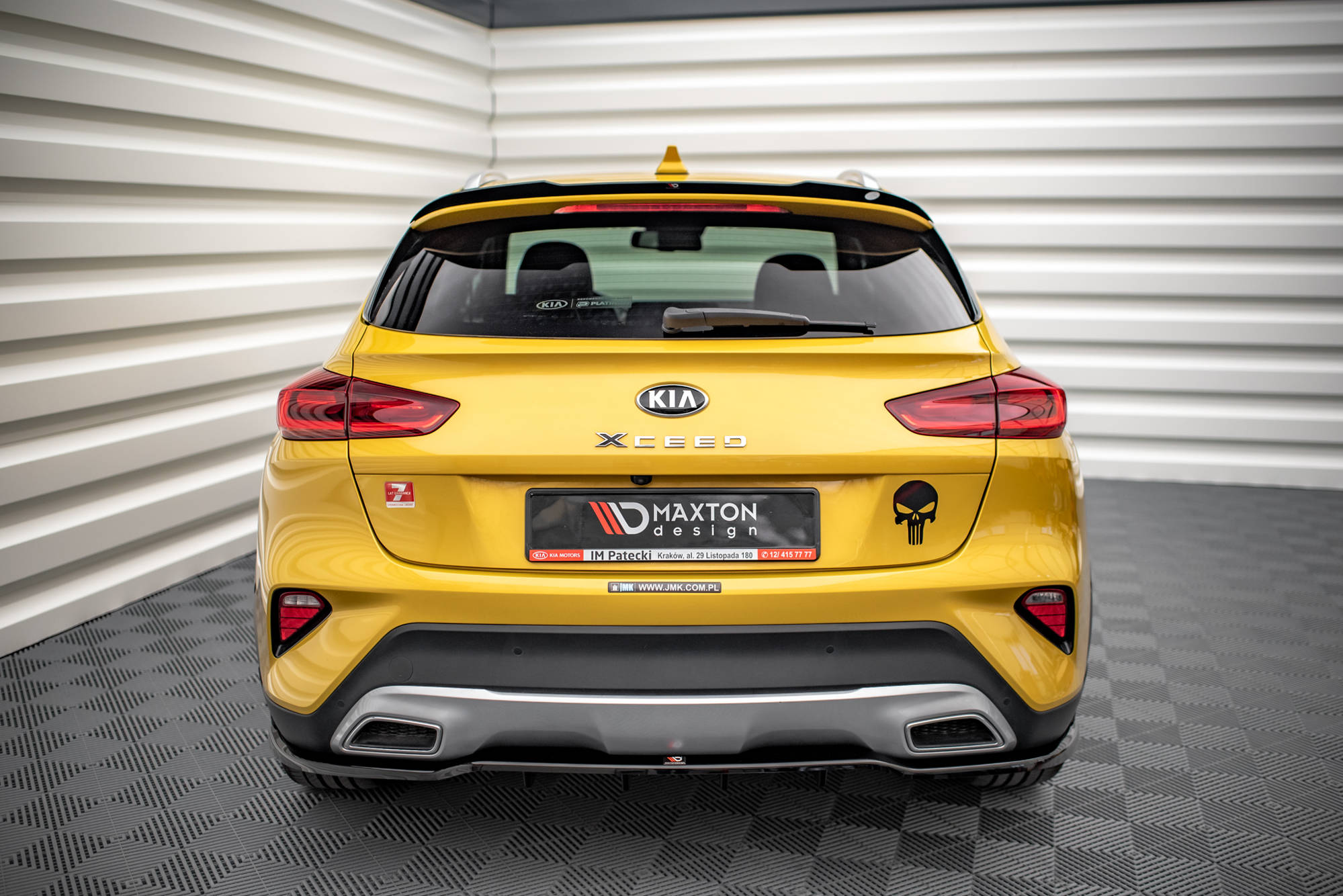 Heck Spoiler Aufsatz Abrisskante passend für Kia XCeed Mk1 schwarz Hochglanz