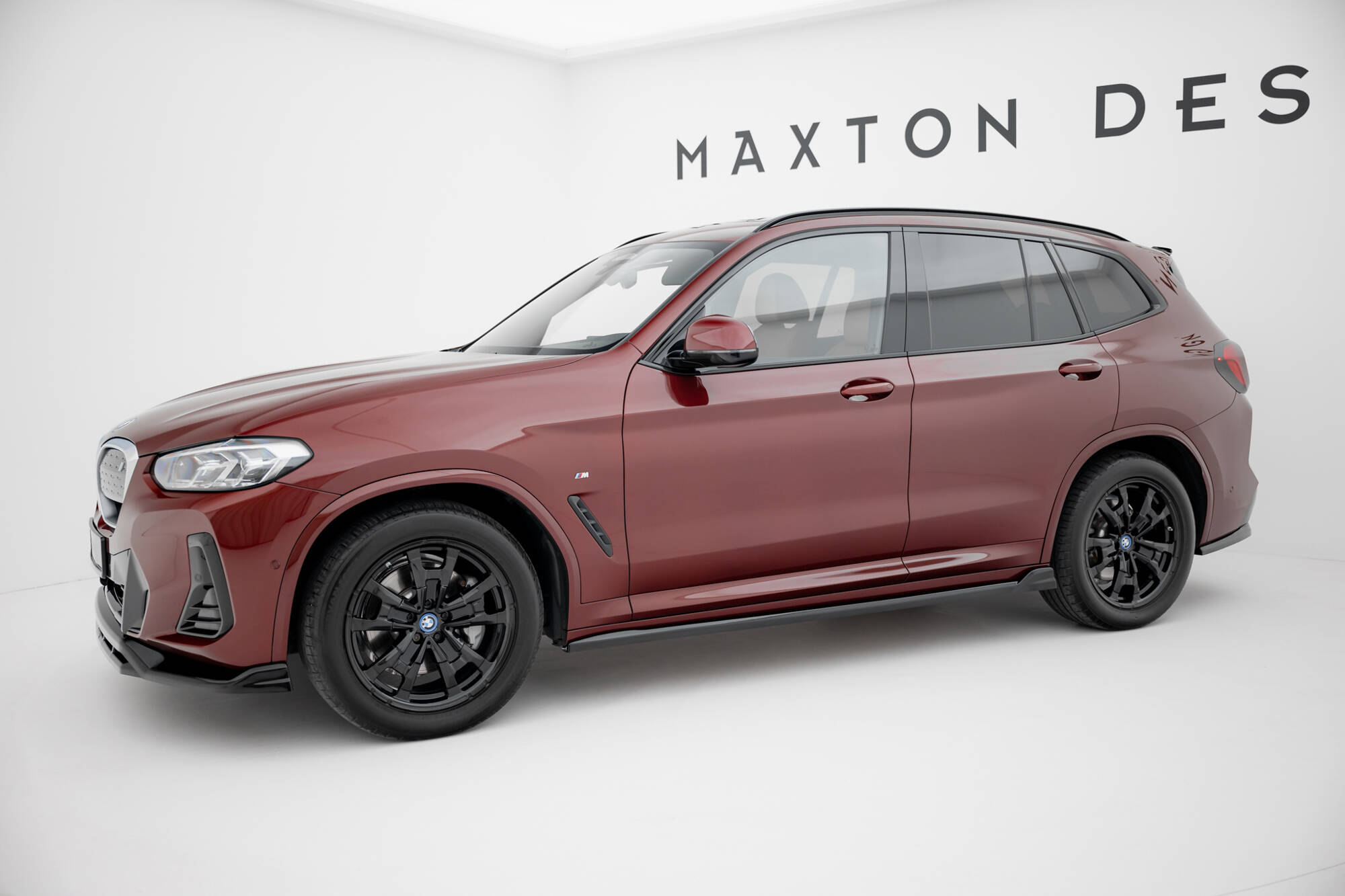 Street+ Seitenschweller Leisten passend für BMW iX3 M-Paket G08 FL schwarz Hochglanz