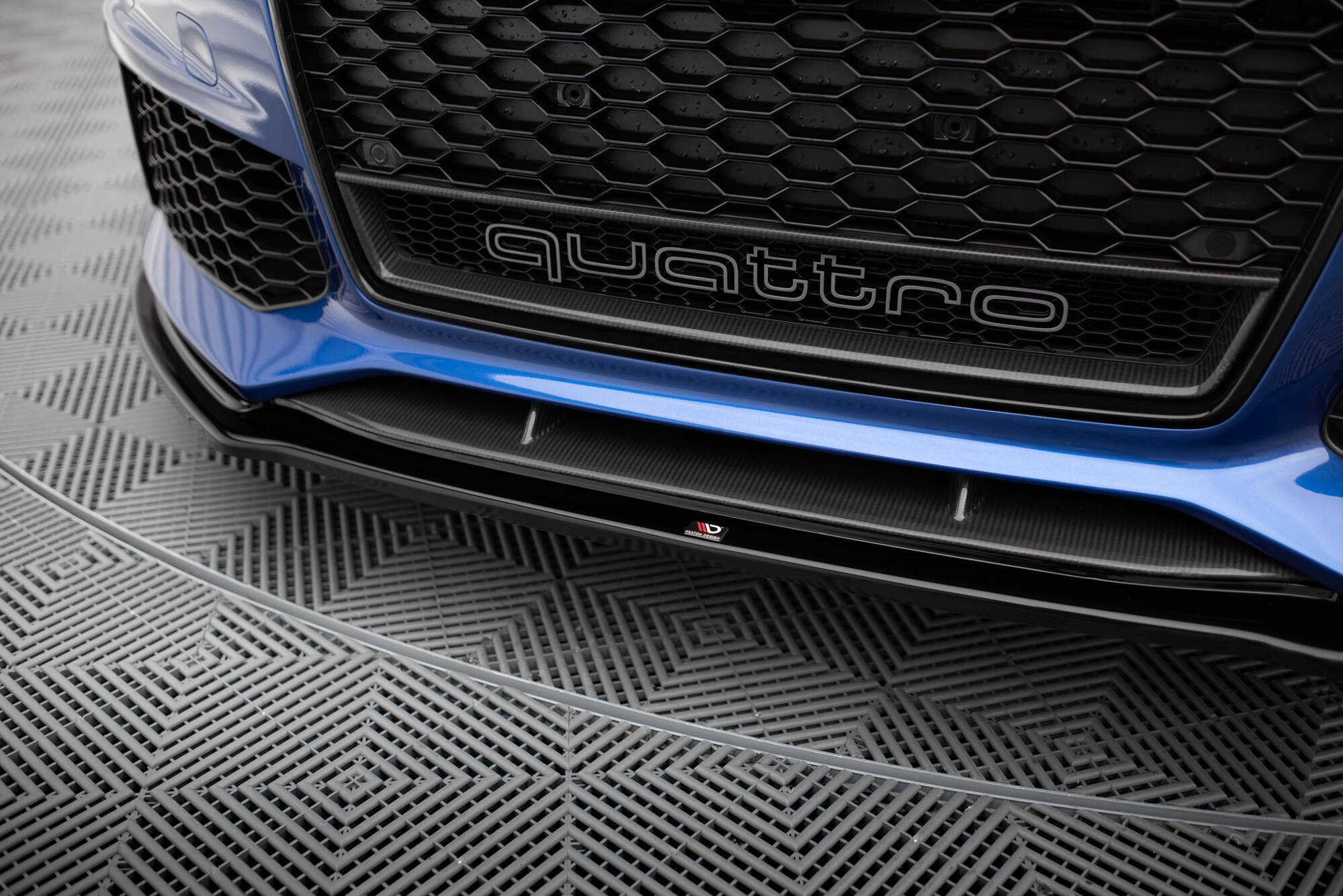 Street+ Spoilerlippe Front Ansatz V.1 passend für Audi RS6 C7 / C7 FL schwarz Hochglanz