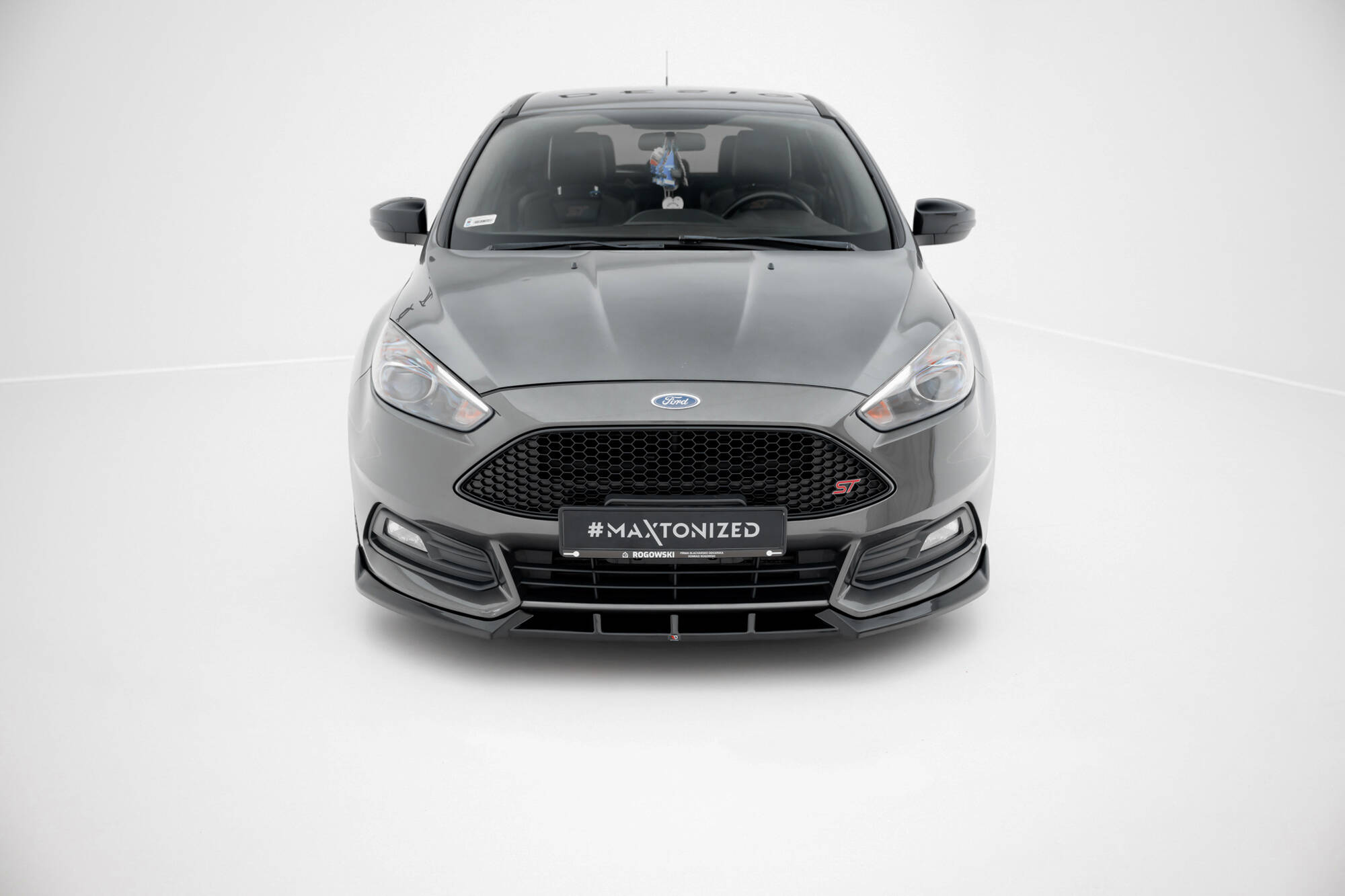 Street+ Spoilerlippe Front Ansatz V.6 passend für Ford Focus ST Mk3 FL schwarz Hochglanz