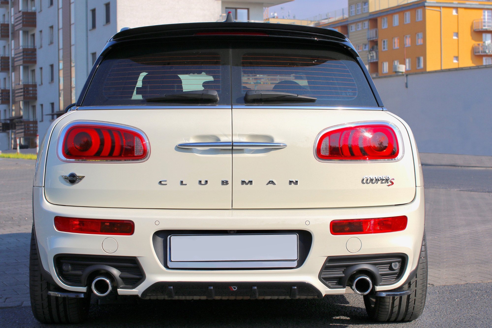 Heck Ansatz Flaps Diffusor für.1 Mini Clubman S John Cooper Works F54 schwarz Hochglanz