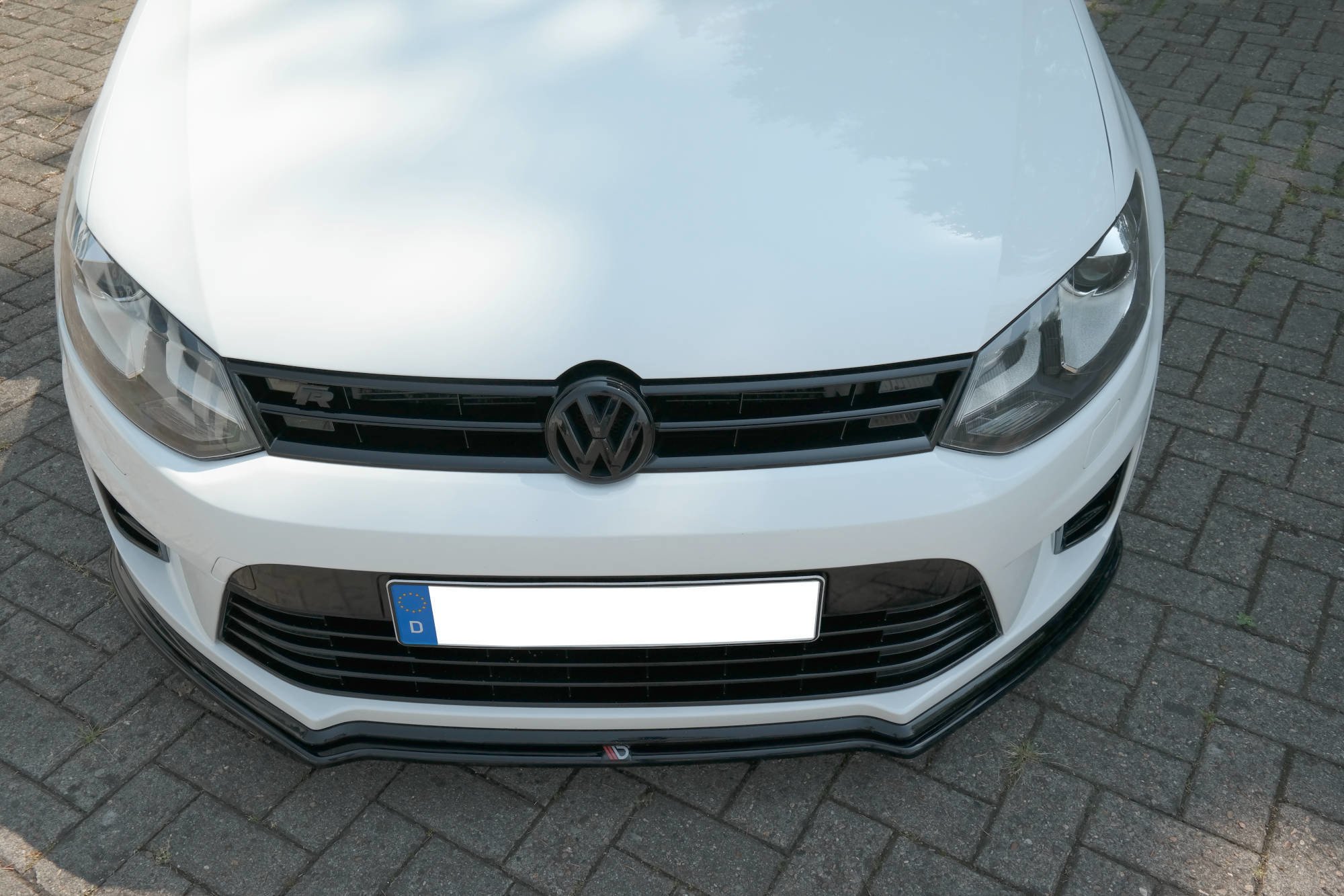 Street+ Spoilerlippe Front Ansatz passend für VW Polo WRC Mk5 schwarz Hochglanz
