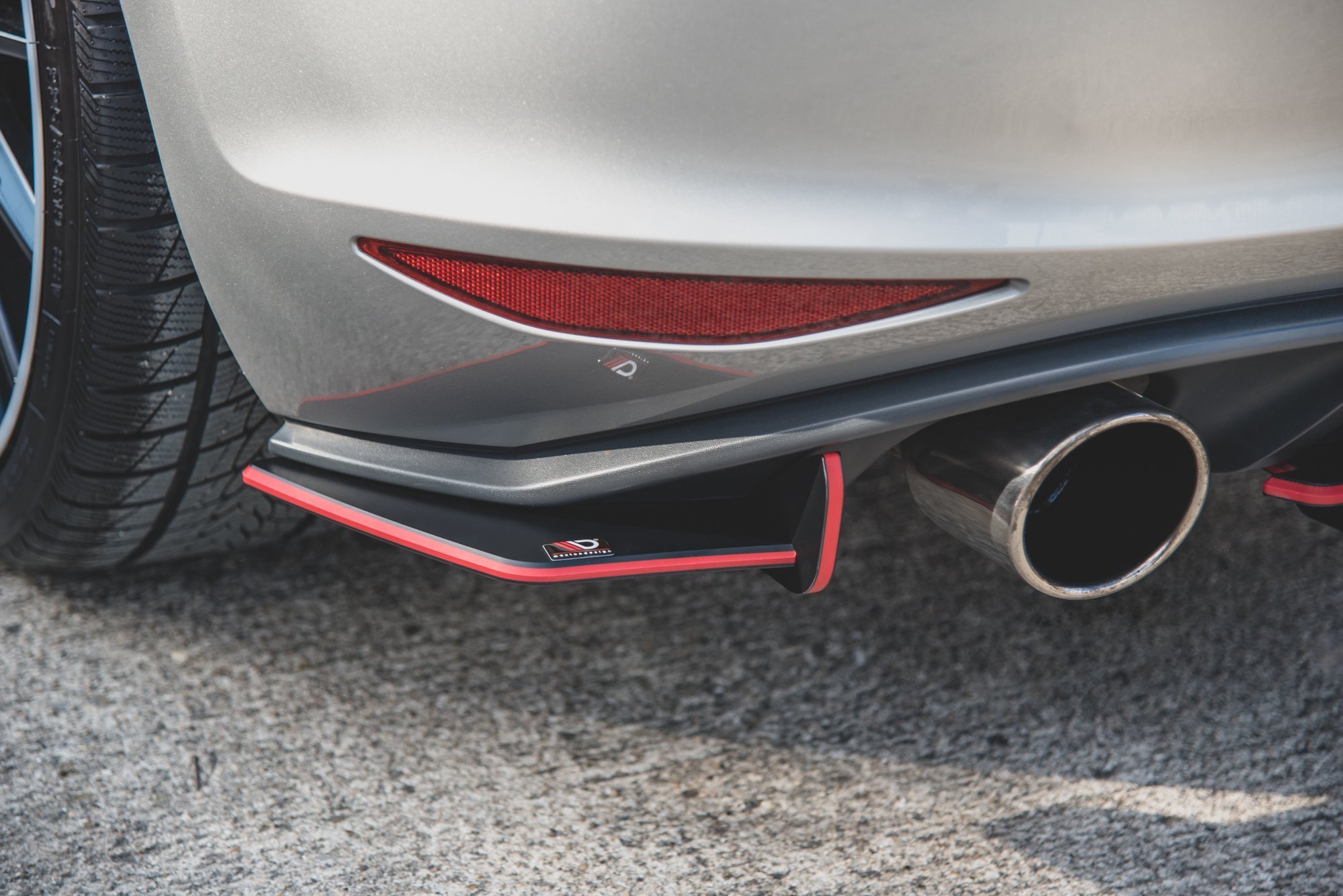Street Pro Heck Ansatz Flaps Diffusor für L + R V.1 VW Golf 7 GTI