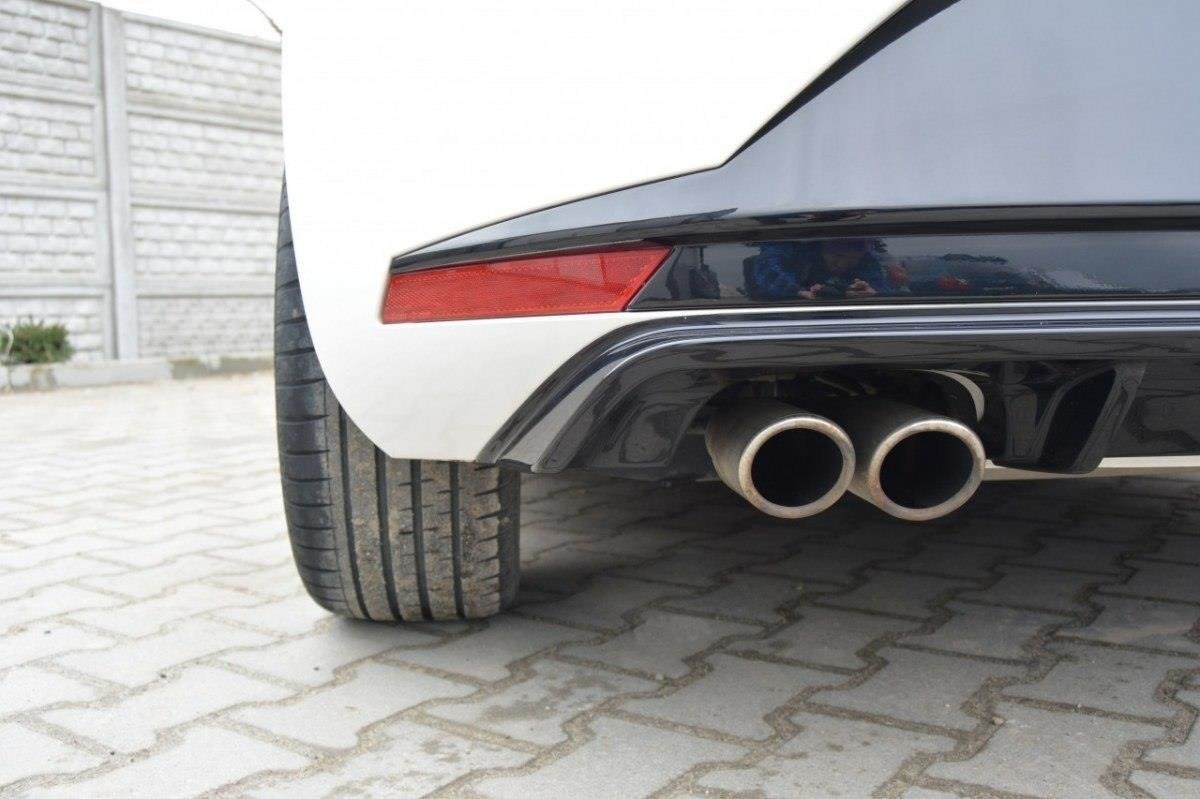 Street+ Heck Ansatz Diffusor passend für Seat Leon III FR schwarz Hochglanz