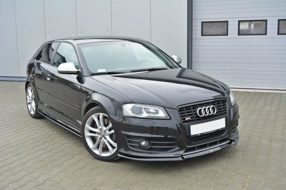 Street+ Spoilerlippe Front Ansatz V.1 passend für Audi S3 8P FL schwarz Hochglanz