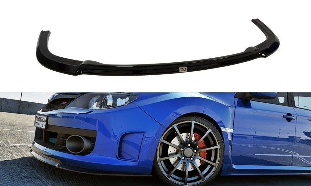 Street+ Spoilerlippe Front Ansatz V.1 passend für Subaru Impreza WRX STI Mk3 schwarz Hochglanz