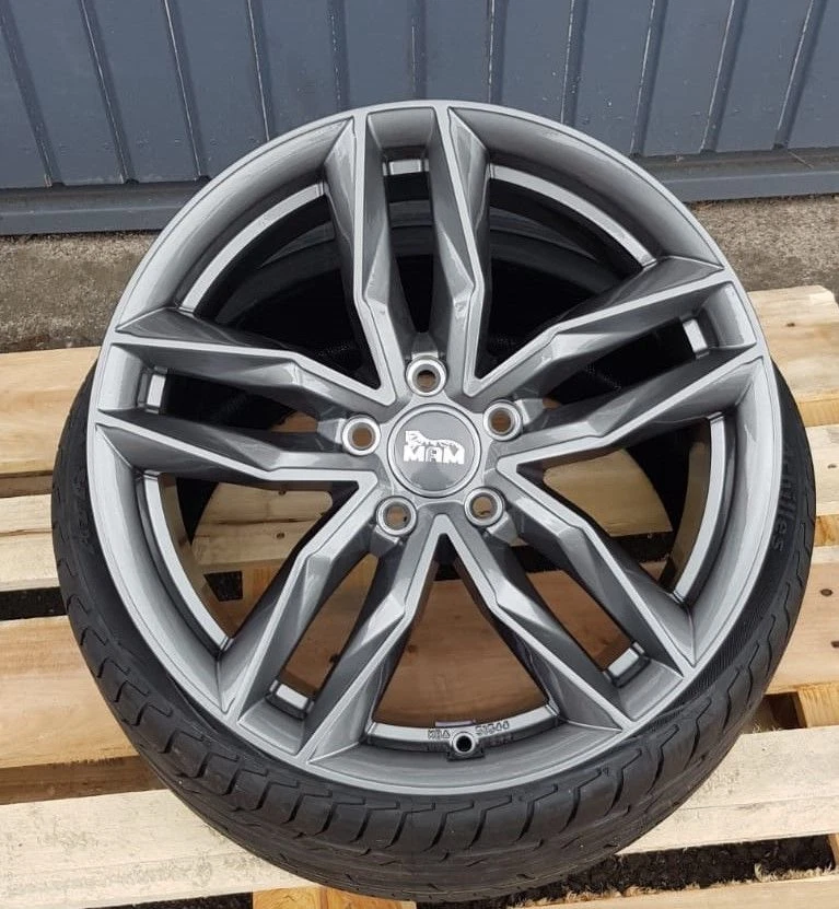 19 Zoll MAM RS3 Alu Felgen 5x112 Grau für Audi Seat Skoda VW GTI R R32 RS3 S3 Q2
