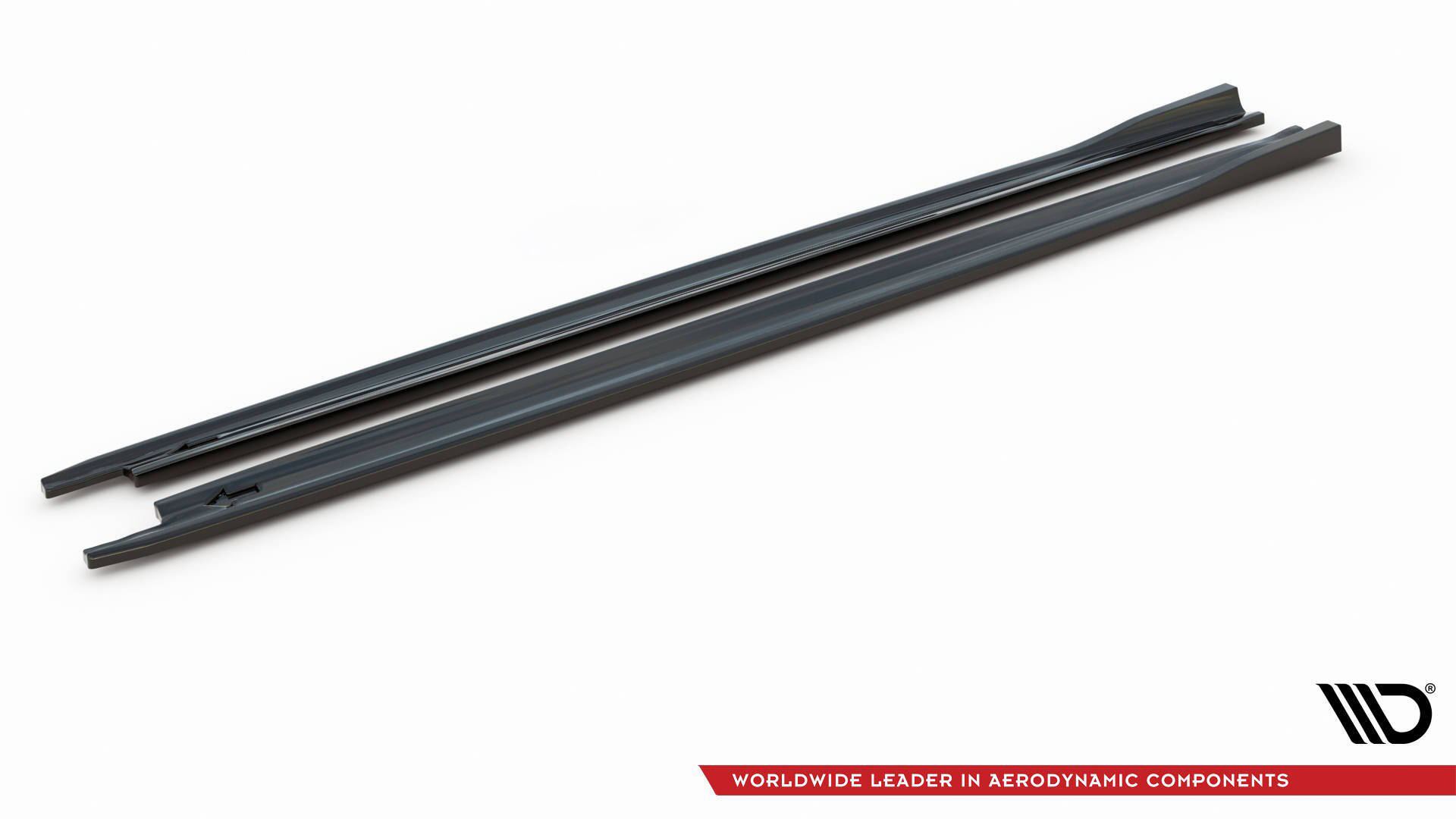 Street+ Seitenschweller Leisten V.2 passend für Skoda Octavia RS Liftback / Combi Mk4 FL schwarz Hochglanz