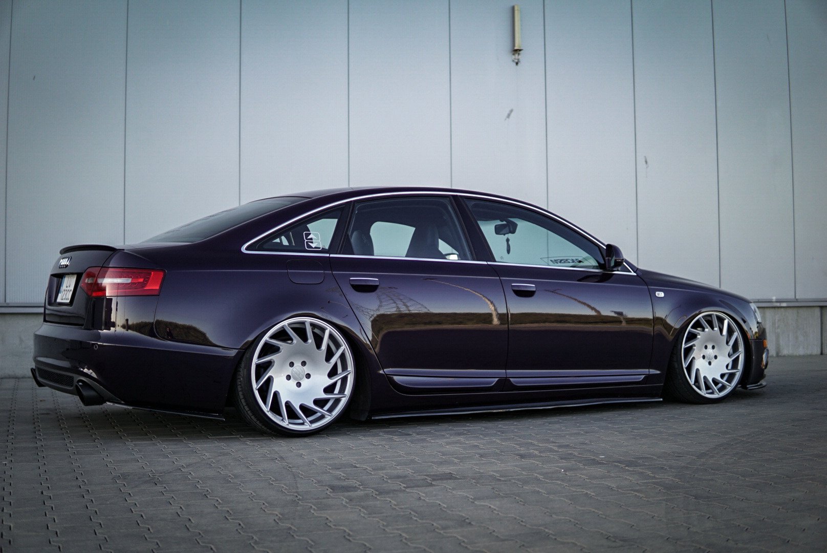Street+ Seitenschweller Leisten passend für Audi A6 S-Line C6 / C6 FL schwarz Hochglanz
