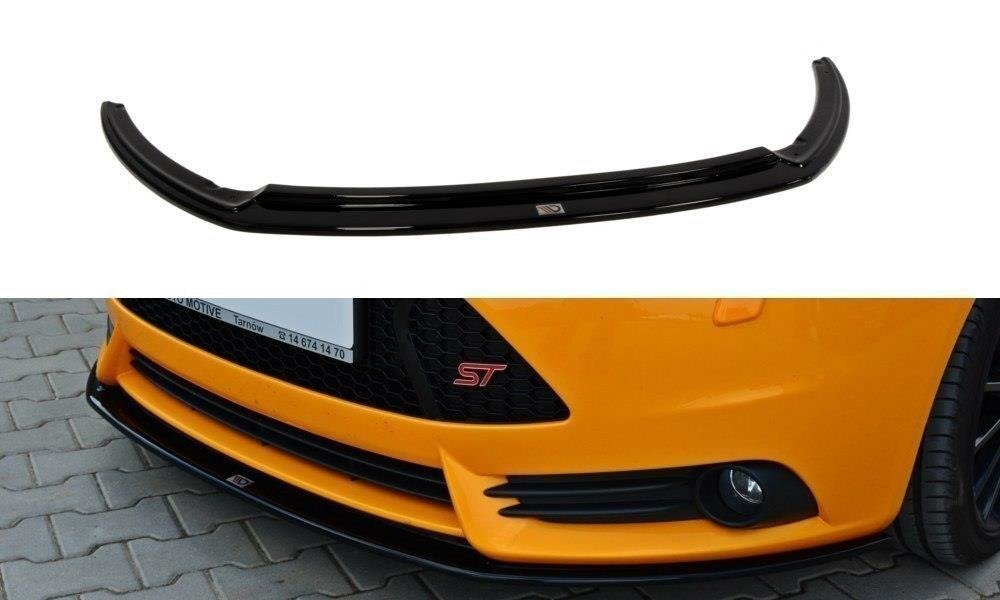 Street+ Spoilerlippe Front Ansatz V.2 passend für Ford Focus ST Mk3 schwarz Hochglanz