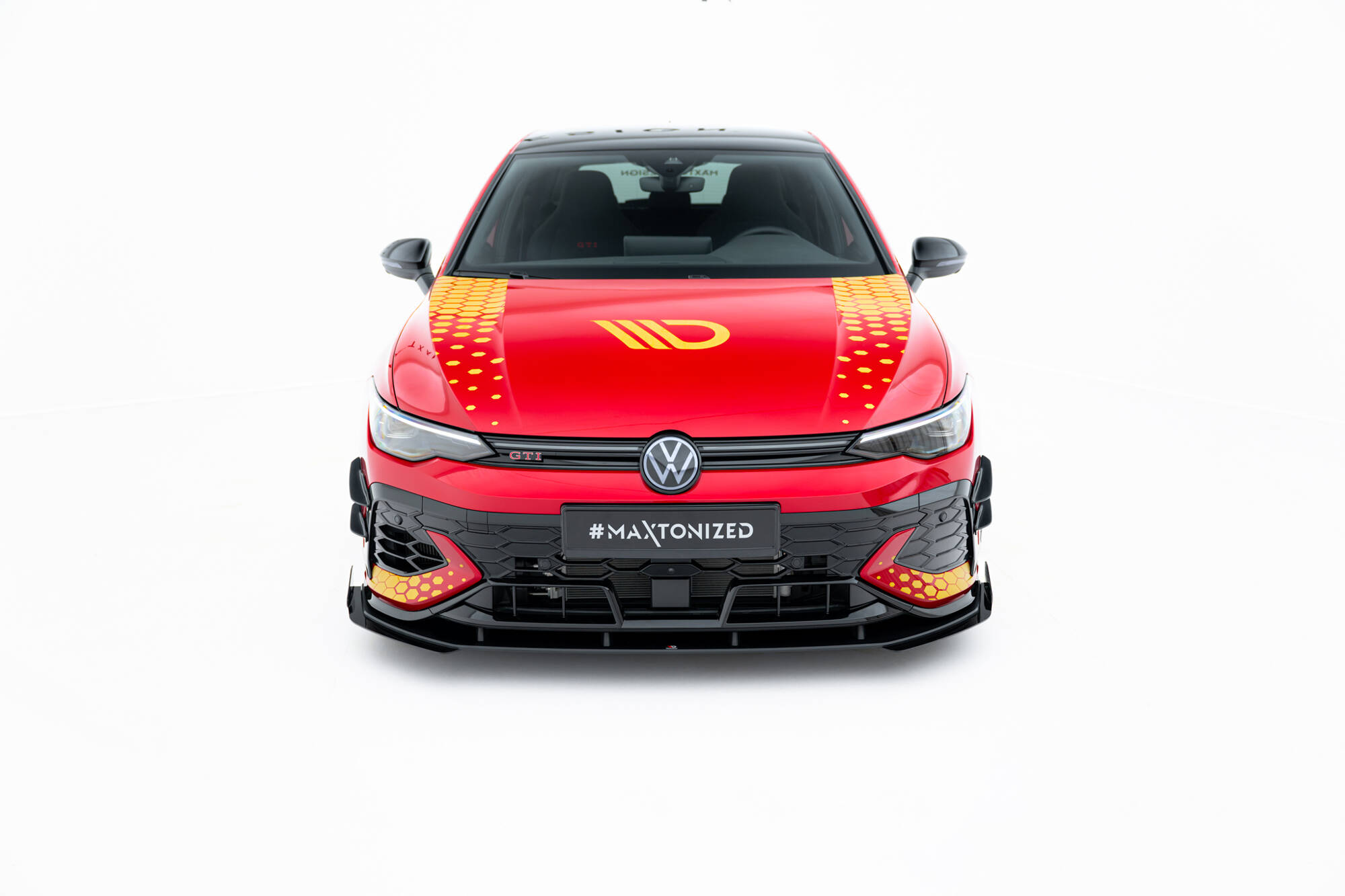 Front Stoßstange Flaps passend für VW Golf GTI Clubsport Mk8 FL schwarz Hochglanz