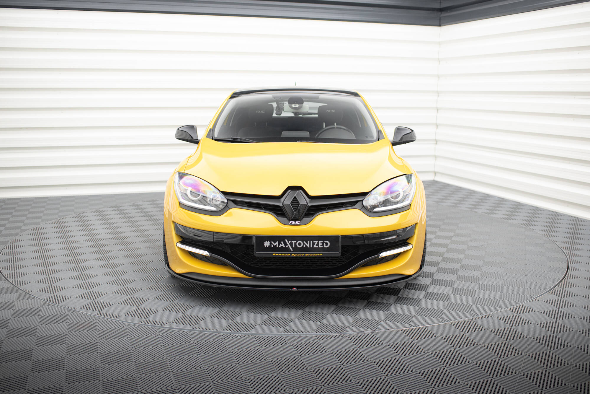 Street+ Spoilerlippe Front Ansatz passend für Renault Megane 3 RS V.1 schwarz Hochglanz