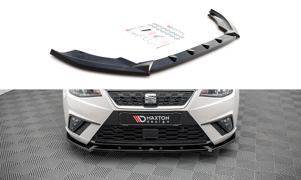 Street+ Spoilerlippe Front Ansatz V.1 passend für Seat Ibiza FR/ Standard Mk5 schwarz Hochglanz