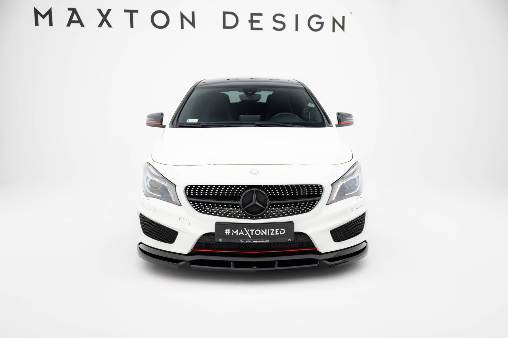 Street+ Spoilerlippe Front Ansatz passend für Mercedes CLA AMG-Line C117 schwarz Hochglanz