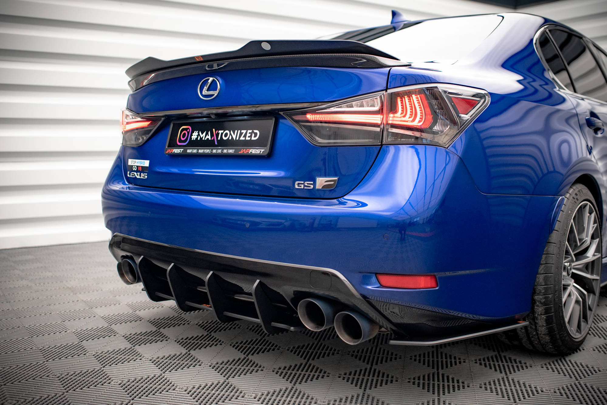 Street Pro Heckschürze Heck Ansatz Diffusor passend für Lexus GS F Mk4 FL