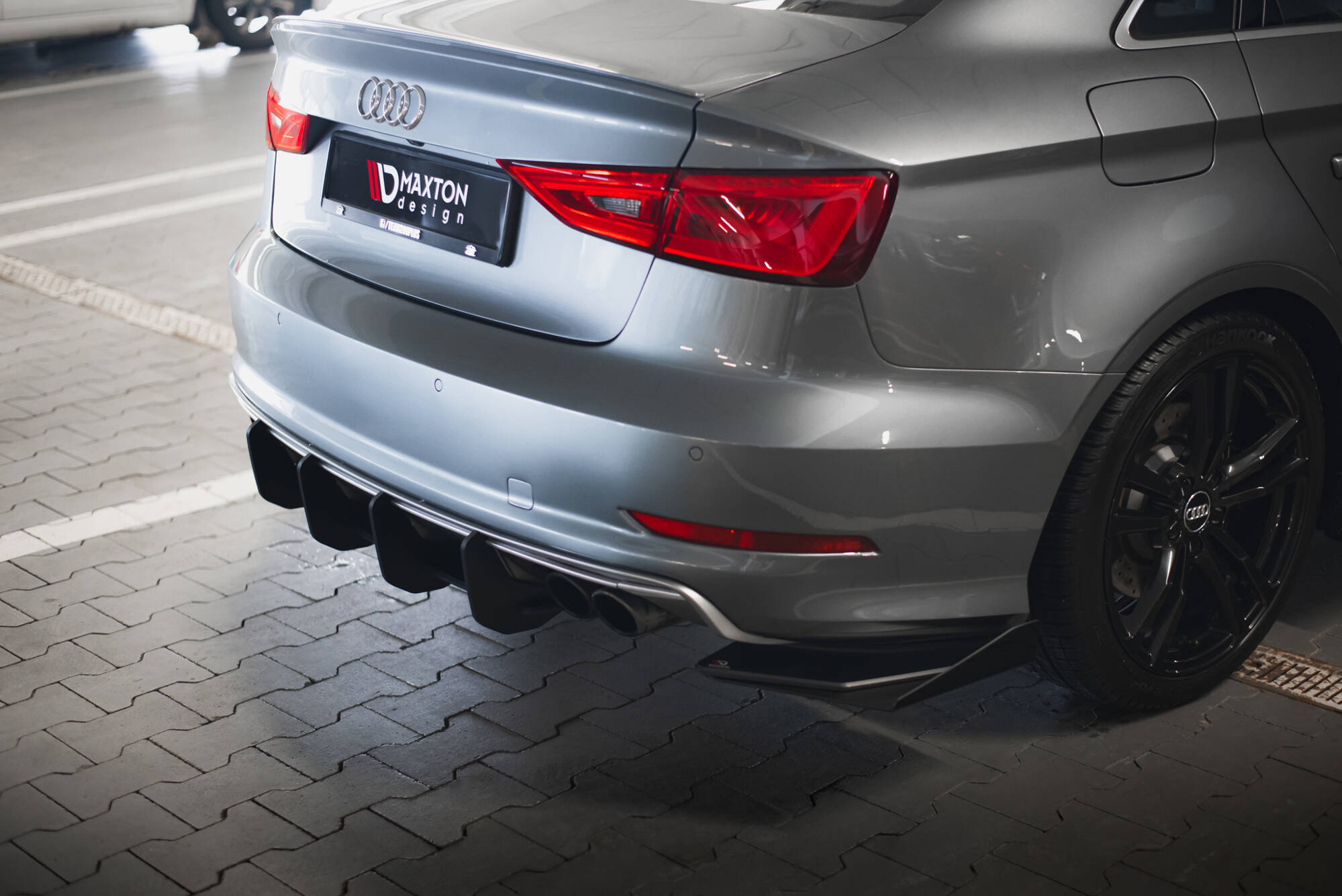 Street Pro Heckschürze Heck Ansatz Diffusor passend für Audi S3 Limousine 8V