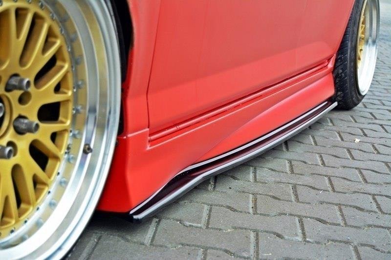 Street+ Seitenschweller Leisten passend für Honda JAZZ MK1 schwarz Hochglanz