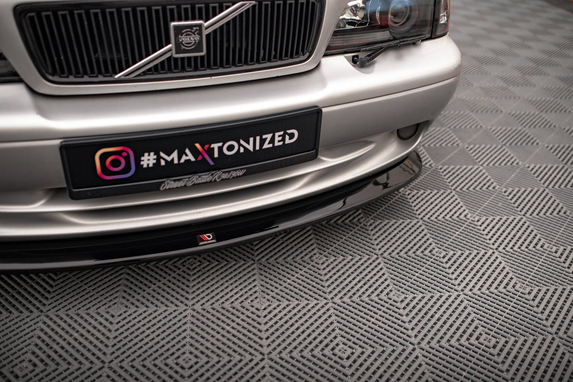 Street+ Spoilerlippe Front Ansatz V.1 passend für Volvo C70 Mk1 schwarz Hochglanz