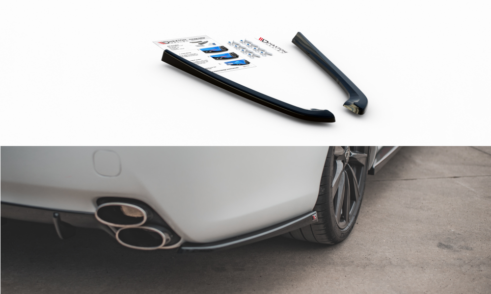 Street+ Heck Ansatz Flaps passend für Lexus IS F Mk2 schwarz Hochglanz
