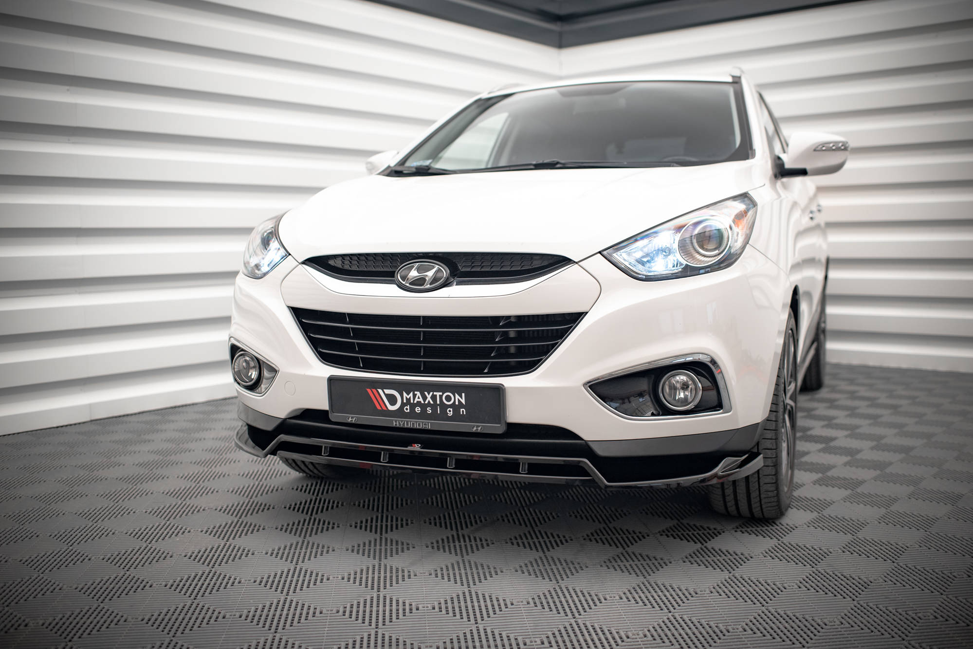 Street+ Spoilerlippe Front Ansatz passend für Hyundai ix35 Mk1 schwarz Hochglanz