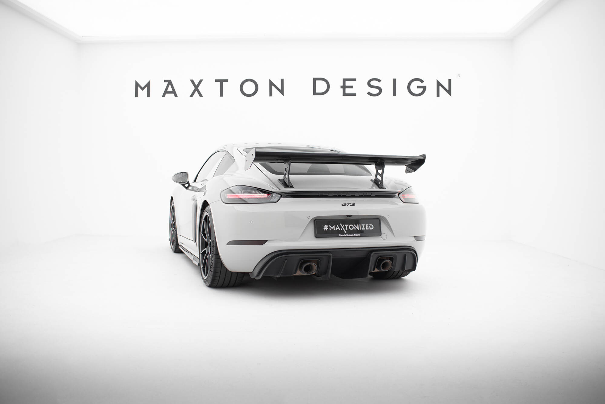 Carbon Heck Spoiler Heckflügel Standfuß Innen V.1 passend für Porsche 718 Cayman 982c