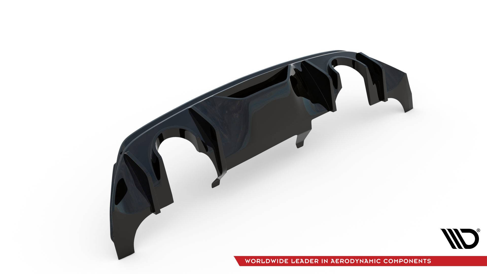 Heckansatz Diffusor passend für Ford Fiesta ST mk8 schwarz Hochglanz+Milltek Sport Auspuffverlängerung TI