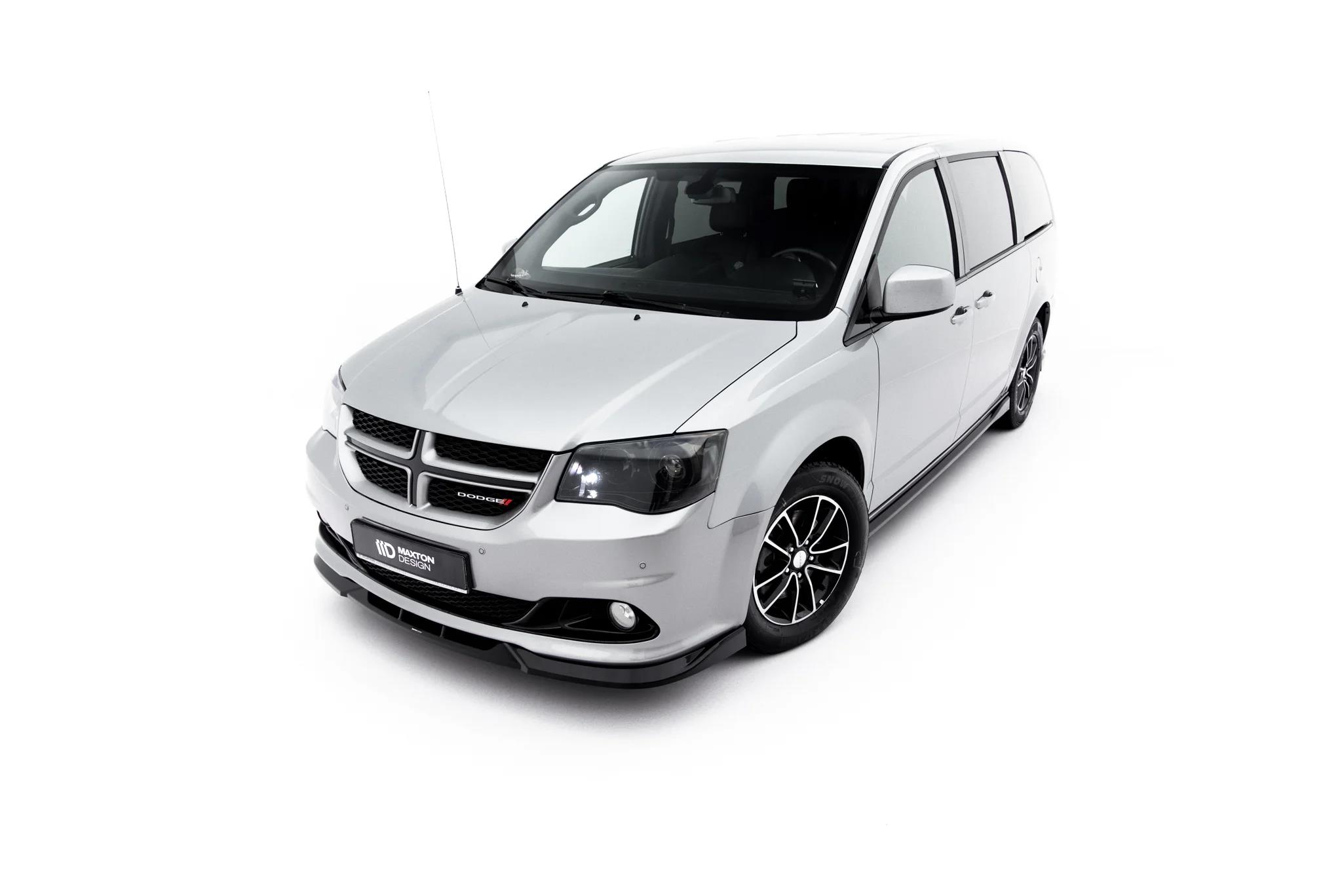 Street+ Spoilerlippe Front Ansatz passend für Dodge Grand Caravan Mk5 Facelift schwarz Hochglanz