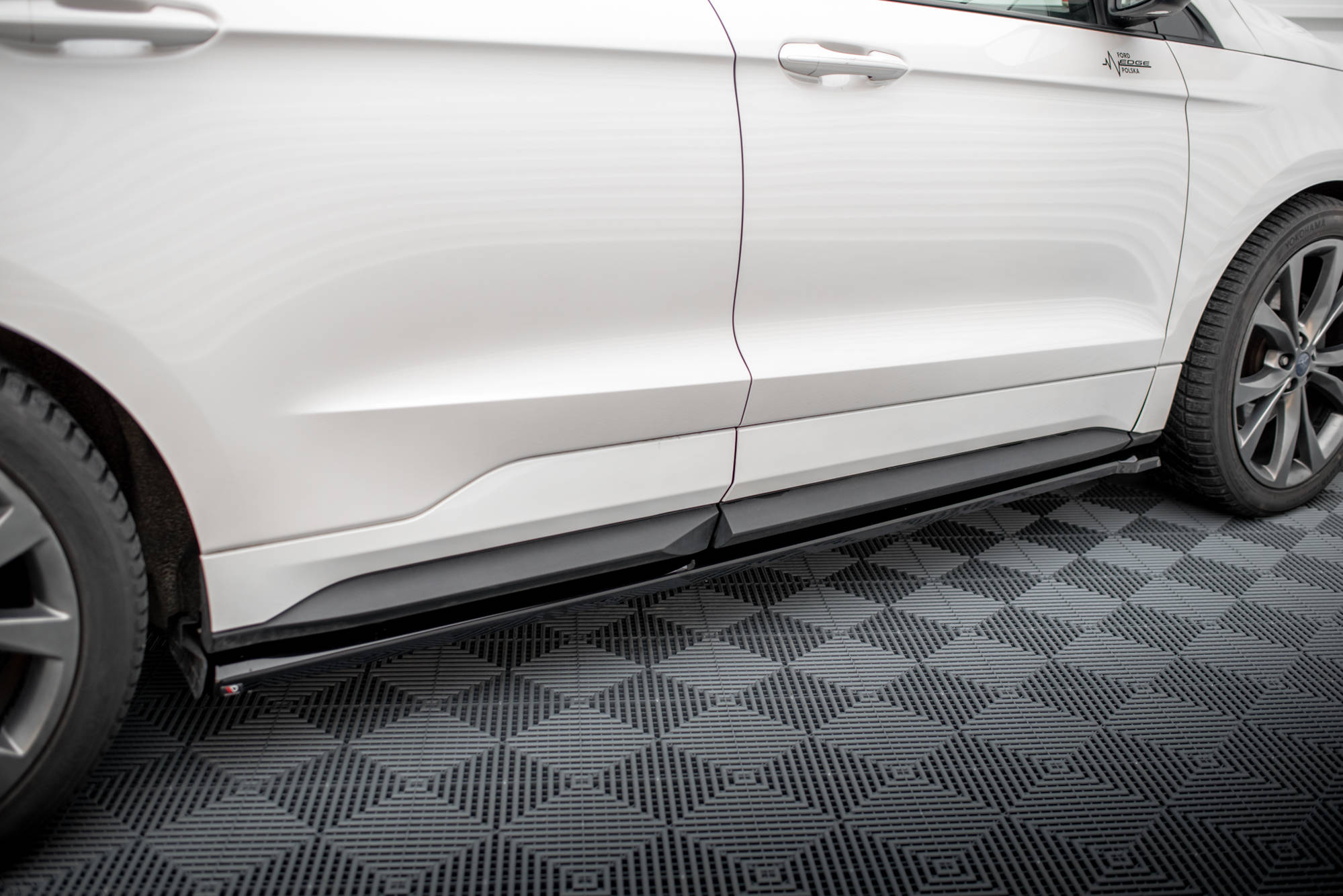 Street+ Seitenschweller Leisten passend für Ford Edge Sport Mk2 schwarz Hochglanz