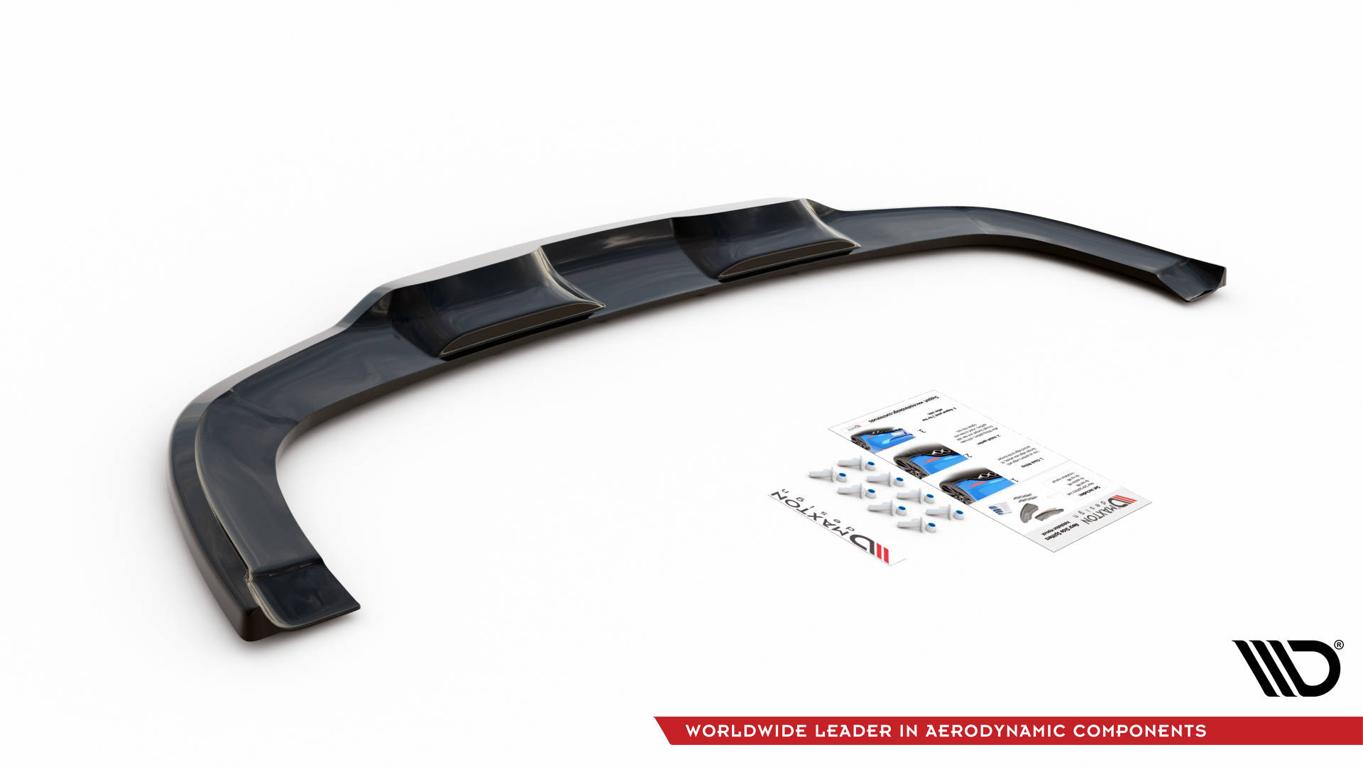 Street+ Mittlerer Diffusor RACE Heck Ansatz passend für Kia XCeed Mk1 schwarz Hochglanz
