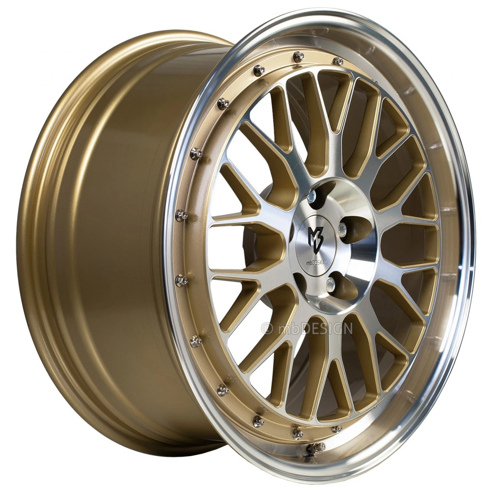 19 Zoll LV1 Felgen 5x112 Gold poliert Gutachten GTI R S-Line RS 3 TT Le Mans 32