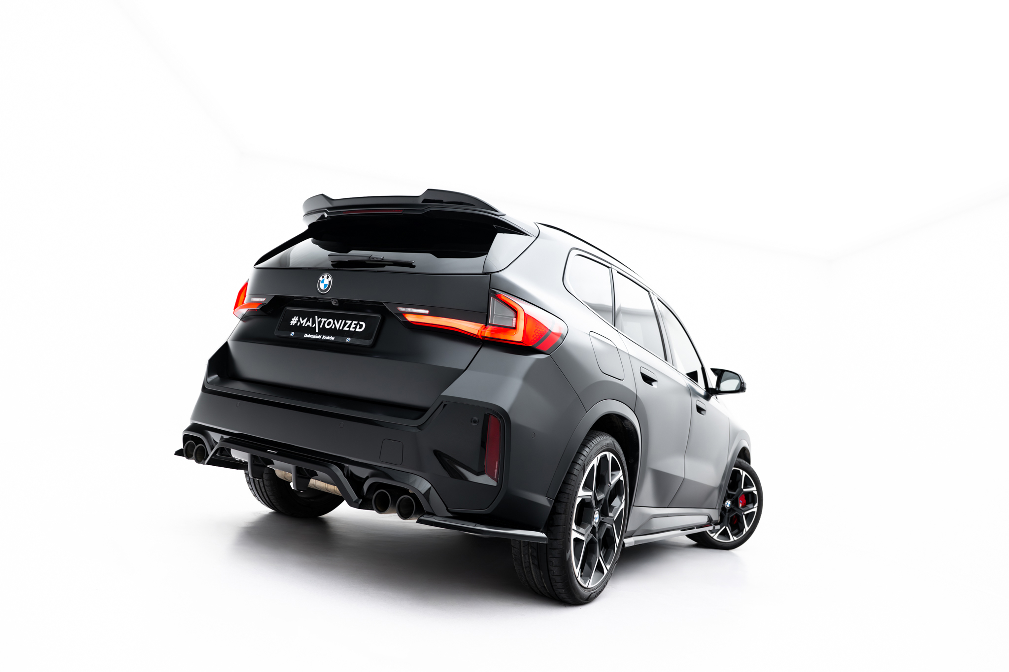 Street+ Heck Ansatz Flaps passend für BMW X1 M35i U11 schwarz Hochglanz
