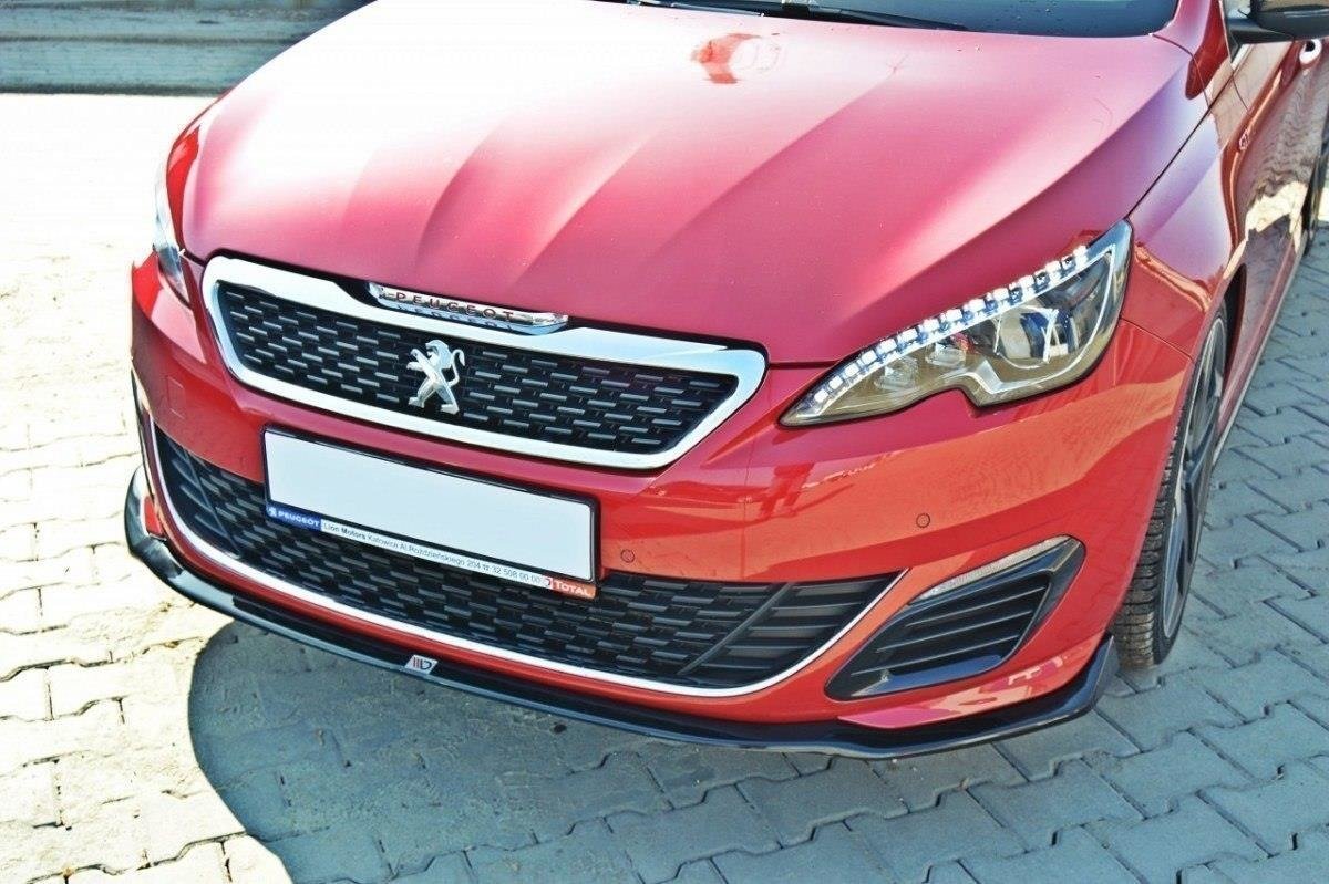 Street+ Spoilerlippe Front Ansatz V.1 passend für Peugeot 308 II GTI schwarz Hochglanz