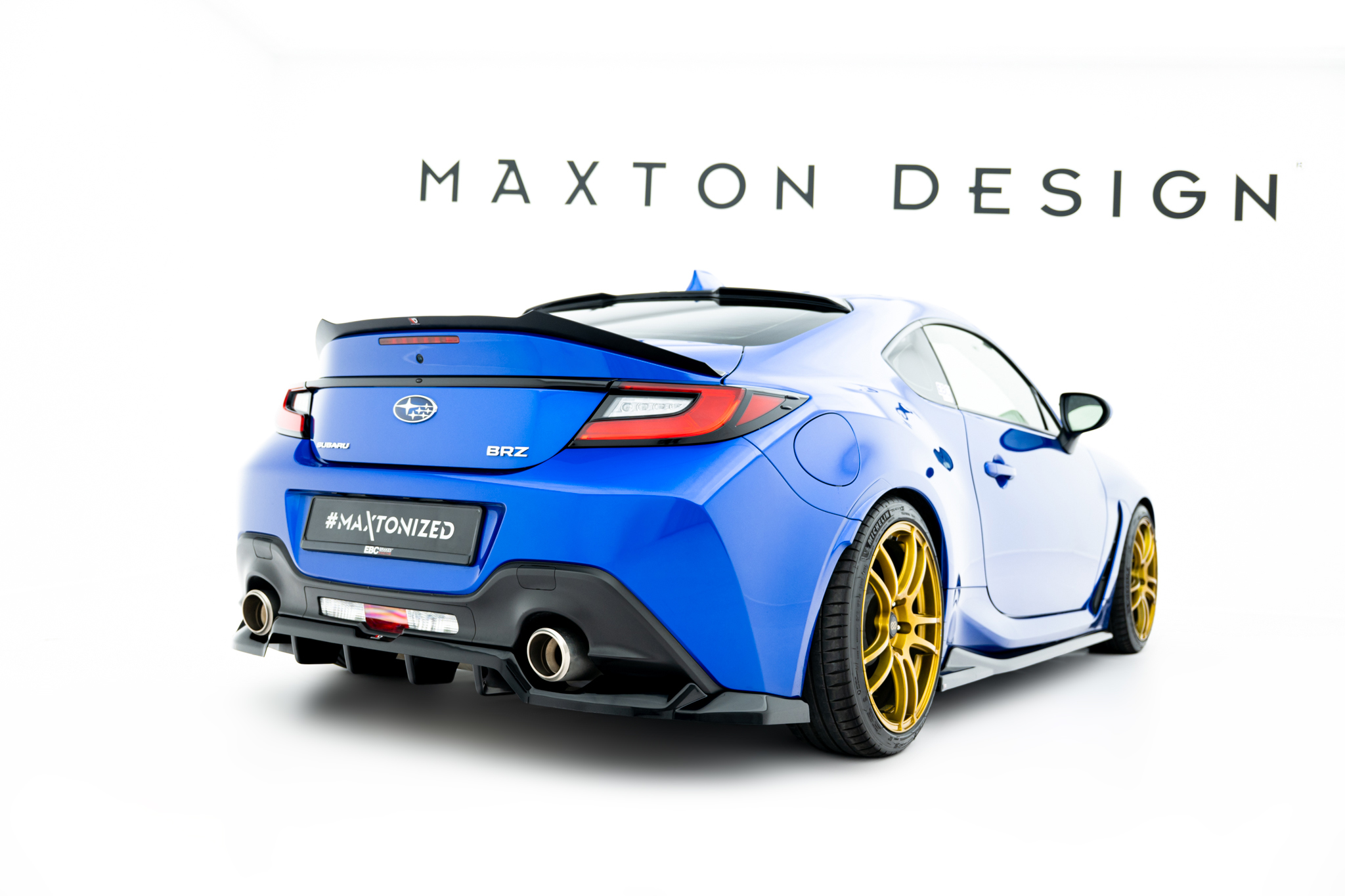 Street+ Mittlerer Diffusor RACE Heck Ansatz V.1 passend für Subaru BRZ Mk2 schwarz Hochglanz