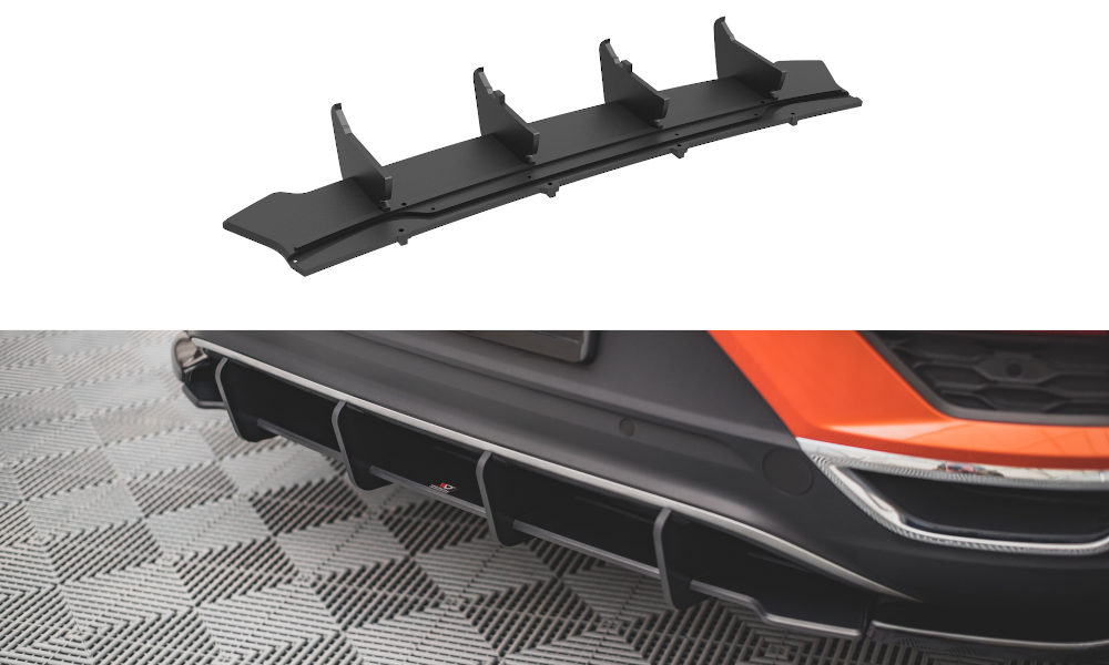 Street Pro Heckschürze Heck Ansatz Diffusor passend für VW T-Roc Mk1