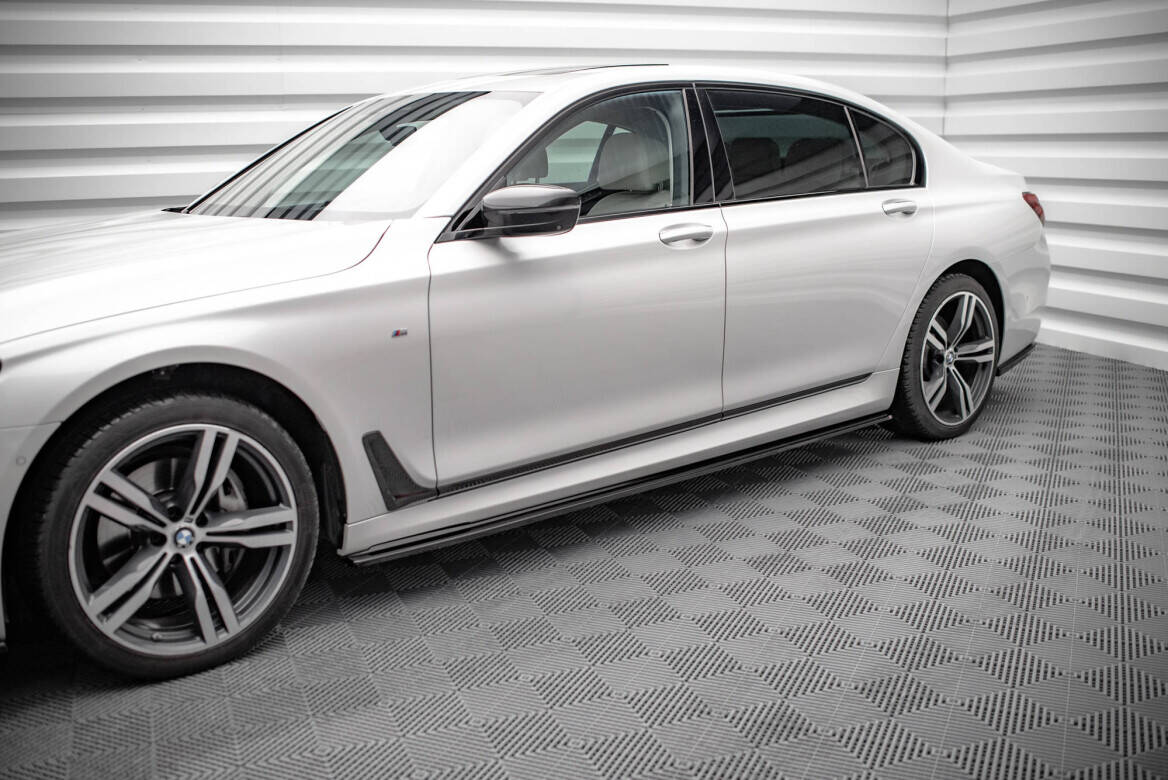 Street+ Seitenschweller Leisten V.1 passend für BMW 7 Lang M-Paket G12 schwarz Hochglanz